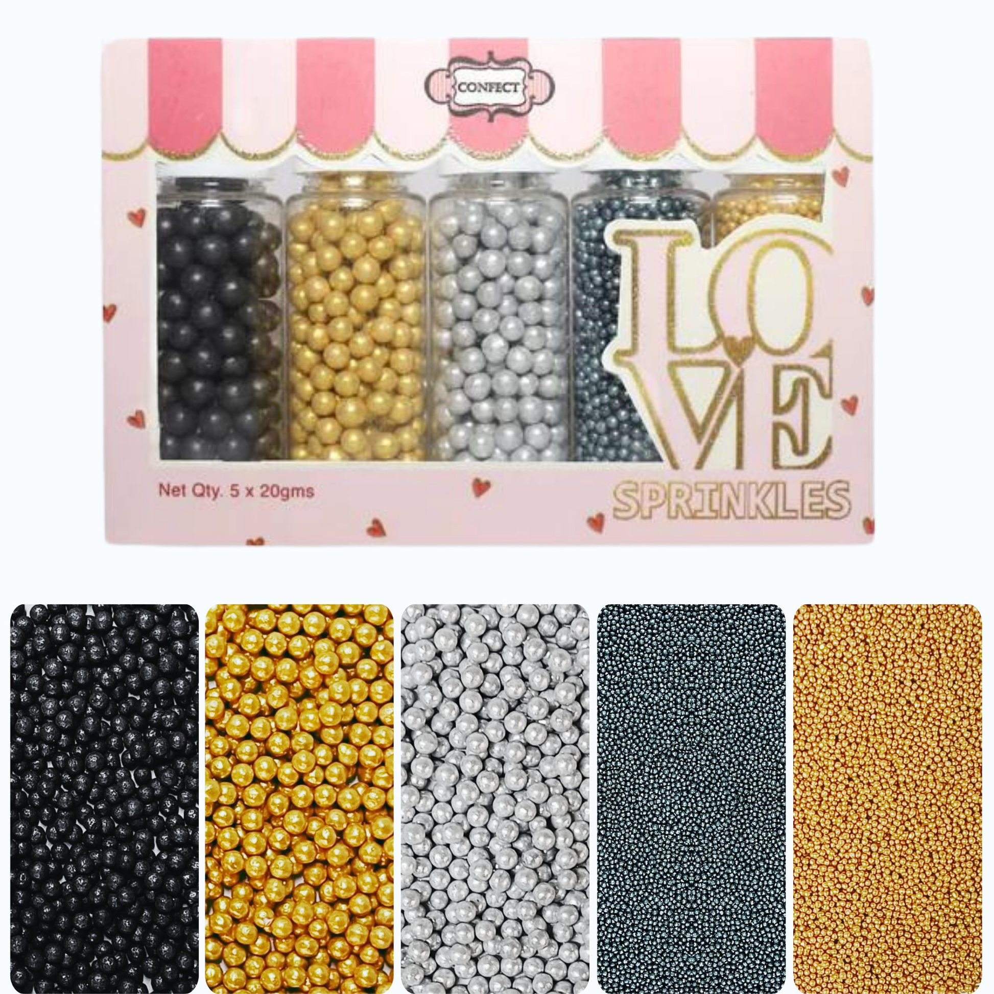 Confect Galaxy Disco Balls Assorted Sprinkles (DB-15)