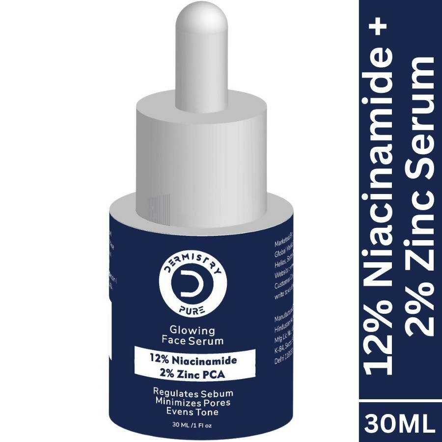 Dermistry 12% Niacinamide 2% Zinc Face Serum For Oil Blemish Control Minimize Pores & Even Skin Tone 