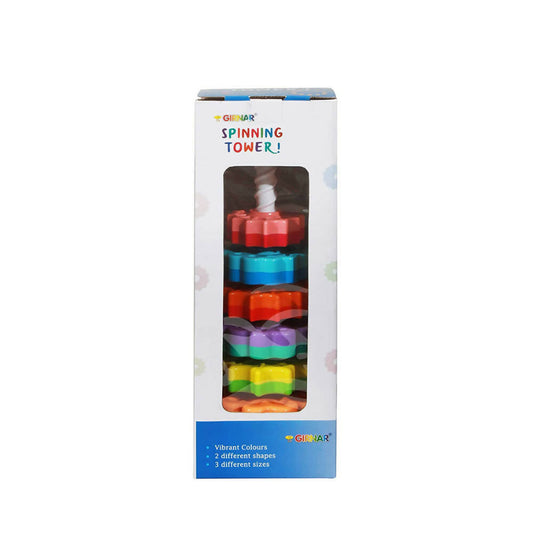 Sardar Ji Ki Dukan Spinning Tower Toy For Kids | Set Of 6 Multi Color Rings Toy For Toddlers To Improve The Dedication And Imagination (Multi Color) - Grab2buy
