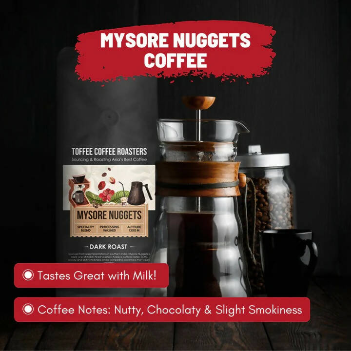 Toffee Coffee Roasters Mysore Nuggets - Specialty Blend Coffee  Grab2Buy Toffee Coffee Roasters Grab2Buy