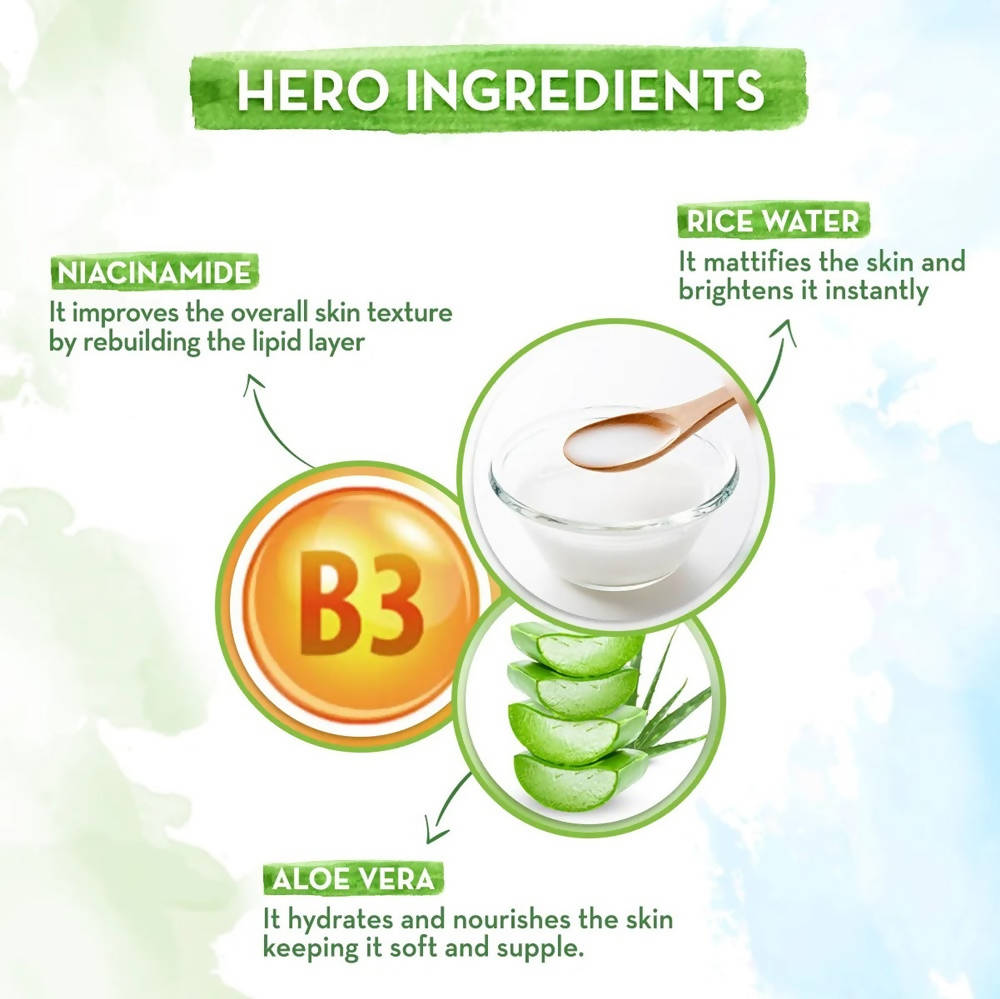 Mamaearth Rice Oil-Free Face Moisturizer With Rice Water & Niacinamide - Swadesiicart