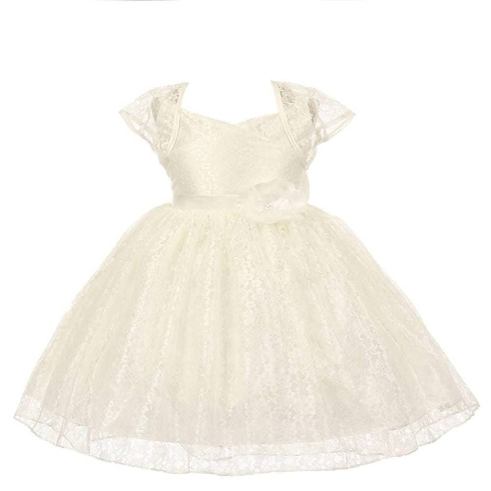 Asmaani Baby Girl's Off-White Colour Satin A-Line Maxi Full Length Dress (AS-DRESS_22160) - Grab2buy