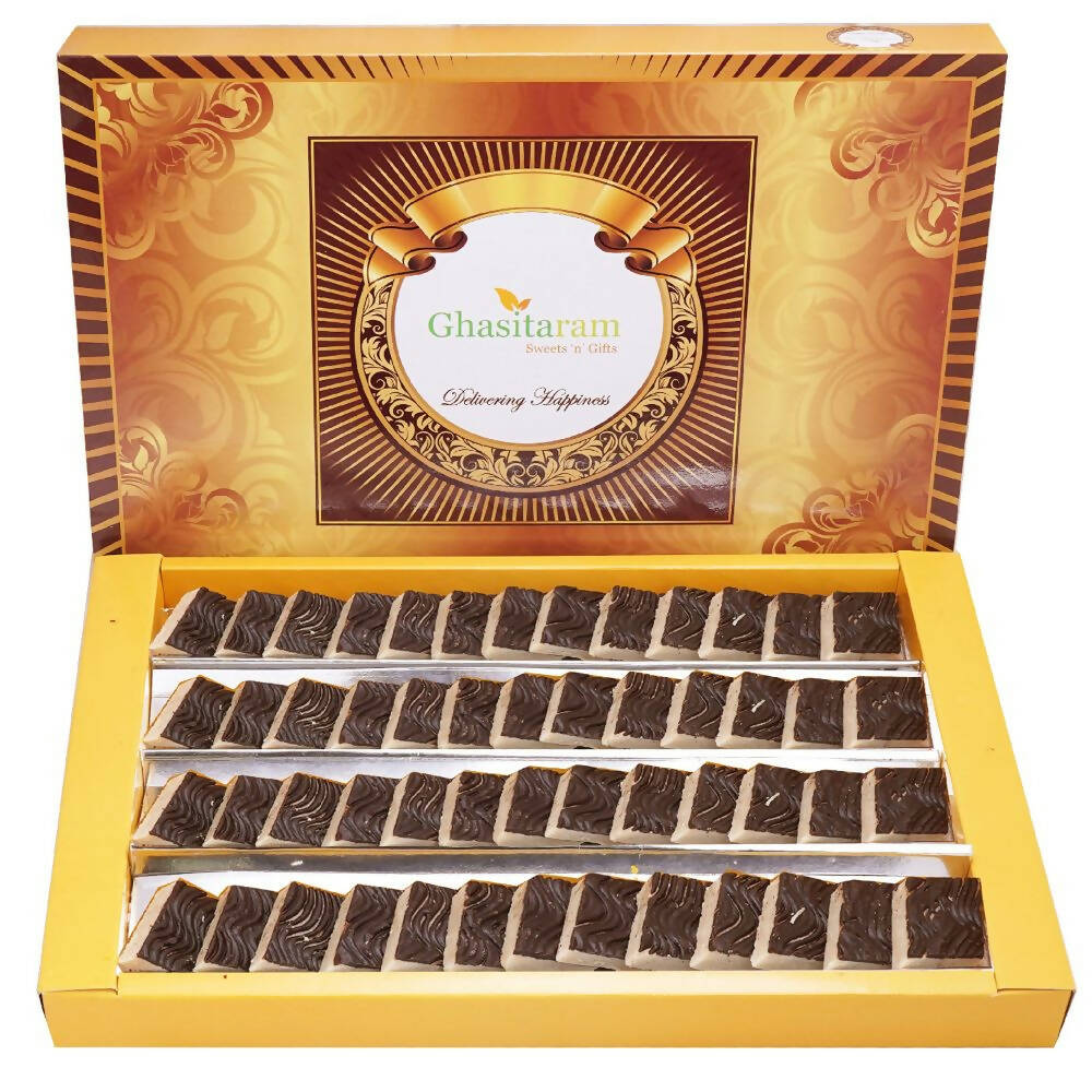Ghasitaram Chocolate Coated Kaju Katli Sweets 