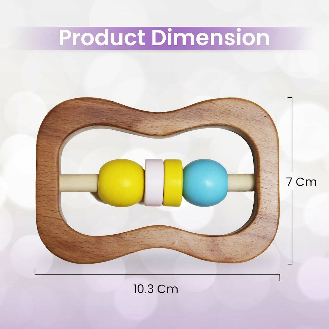 Matoyi Classic Sand Timer Wooden Rattle For Babies - Grab2buy