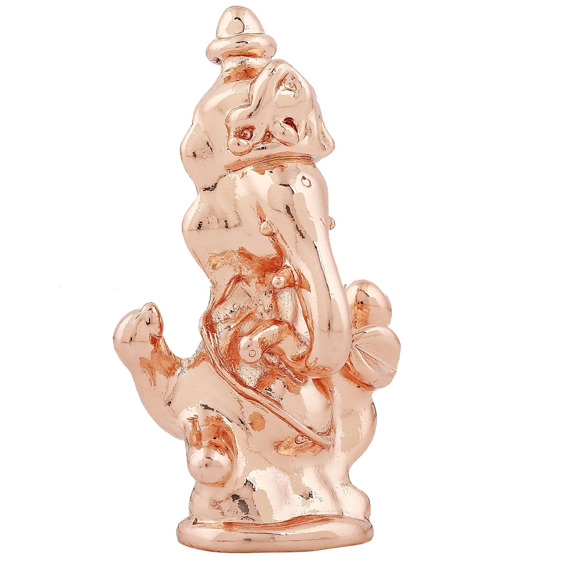 Estele Pink/Rose Gold-Polished Spiritual Lord Ganesha Idol for Gifts & HouseWarming/Home/Office Decors 
