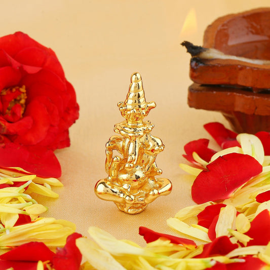Estele Gold-Polished Spiritual Lord Divine Ganesha Idol for Gifts & HouseWarming/Home/Office Decors Estele Accessories