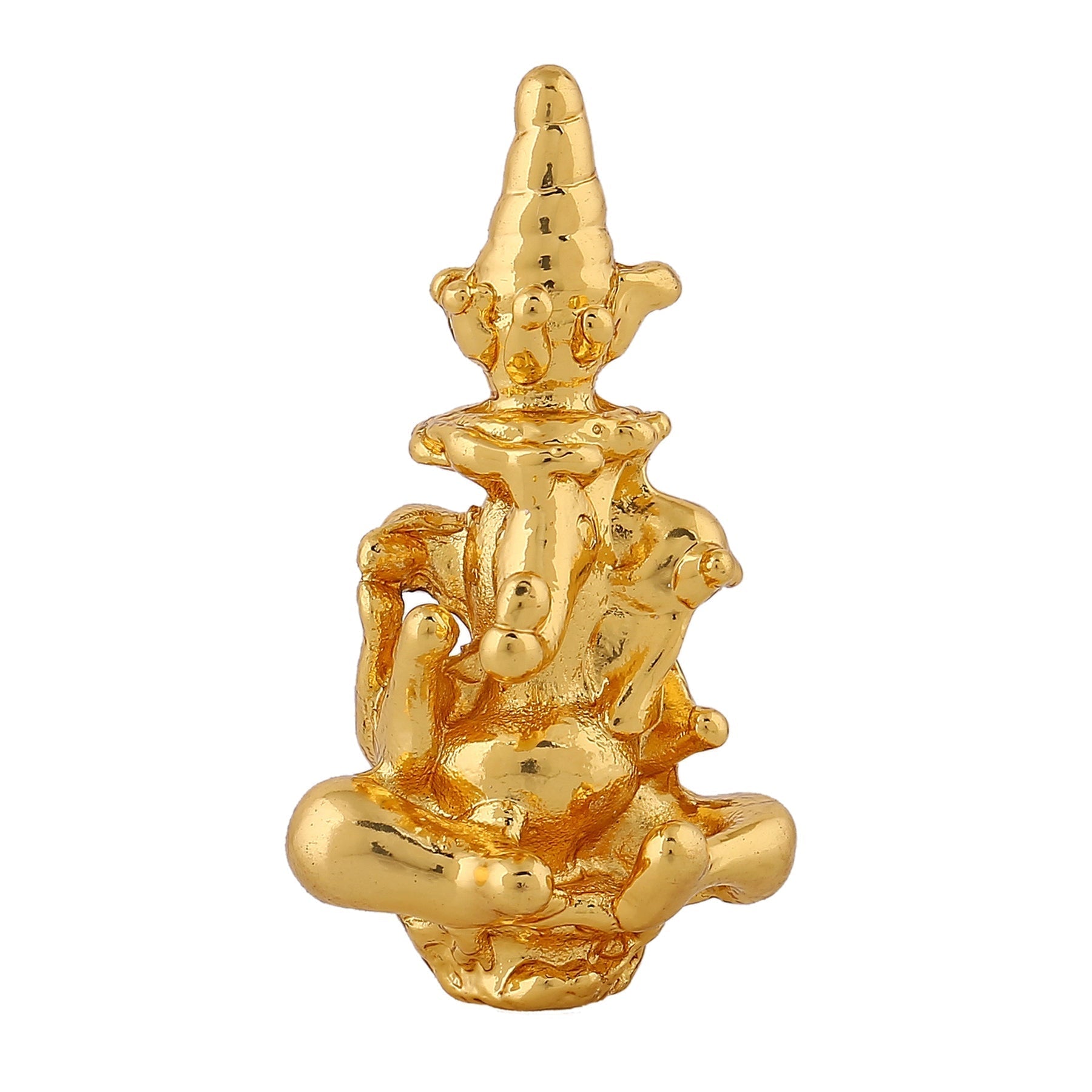 Estele Gold-Polished Spiritual Lord Divine Ganesha Idol for Gifts & HouseWarming/Home/Office Decors 