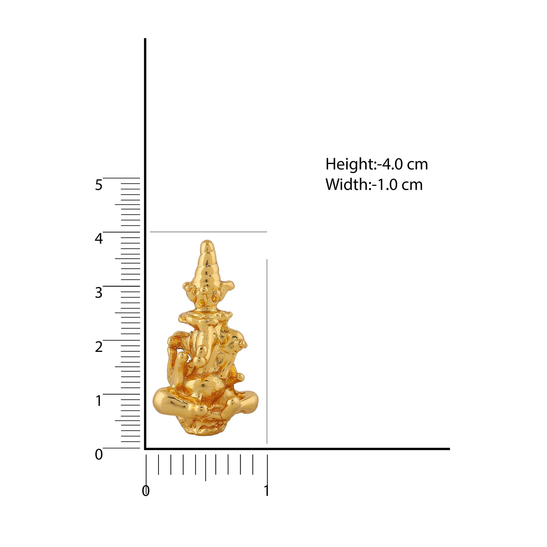 Estele Gold-Polished Spiritual Lord Divine Ganesha Idol for Gifts & HouseWarming/Home/Office Decors 