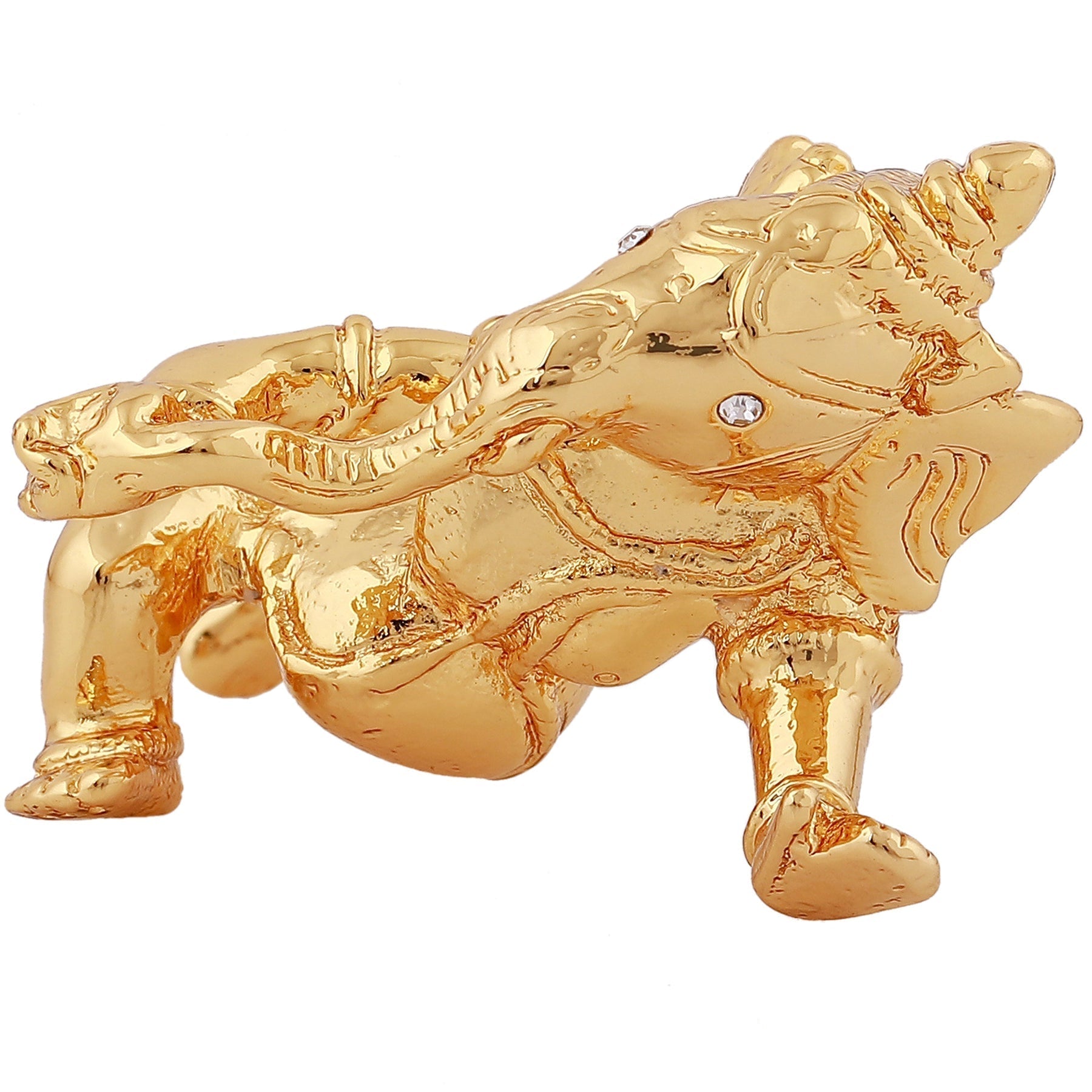 Estele Gold-Polished Spiritual Lord Bal Ganesha Idol for Gifts & HouseWarming/Home/Office Decors 