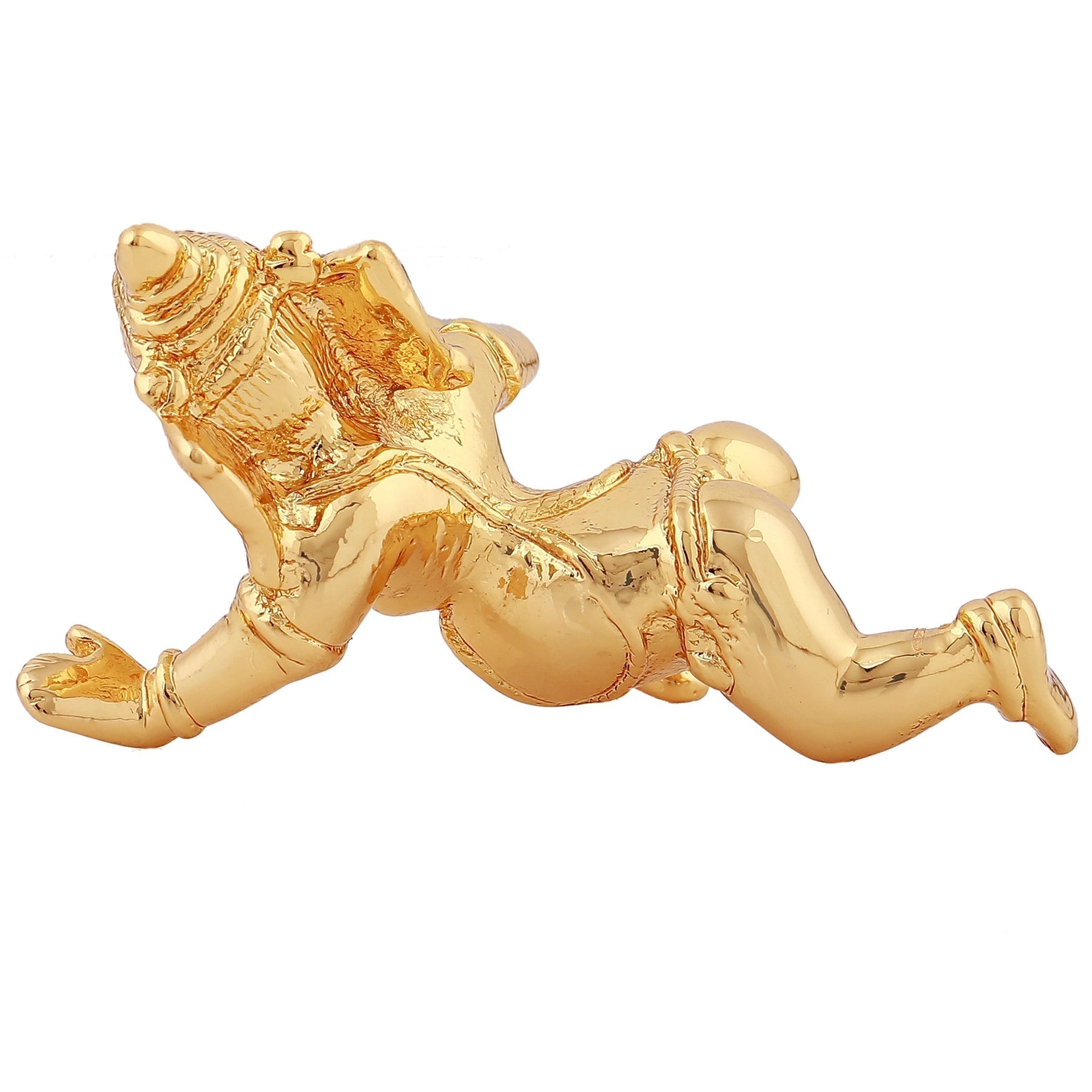 Estele Gold-Polished Spiritual Lord Bal Ganesha Idol for Gifts & HouseWarming/Home/Office Decors 