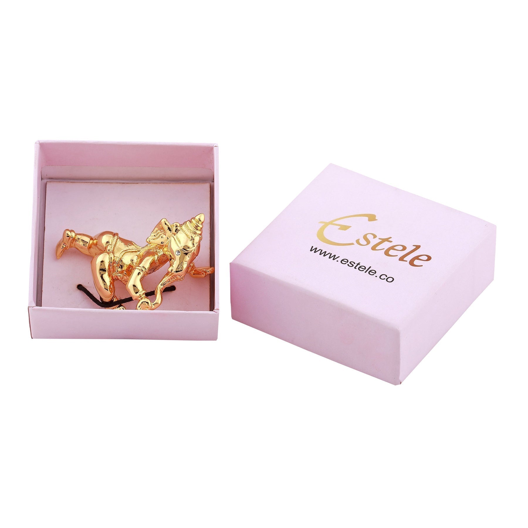Estele Gold-Polished Spiritual Lord Bal Ganesha Idol for Gifts & HouseWarming/Home/Office Decors 