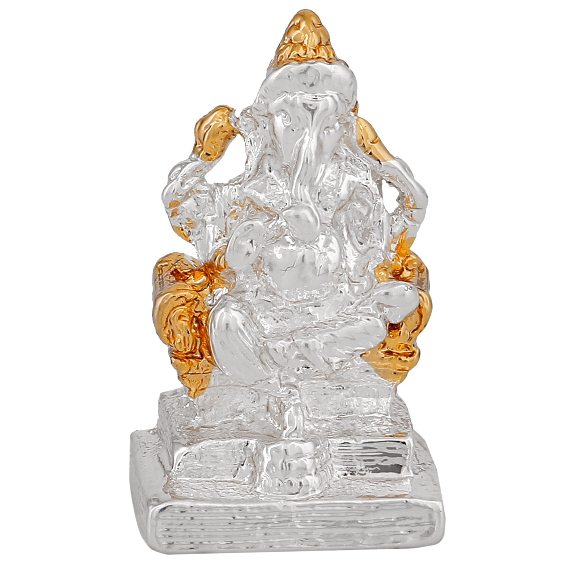 Estele Gold-Polished God of beginnings Lord Ganesha Idol for Gifts & HouseWarming/Home/Office Decors 