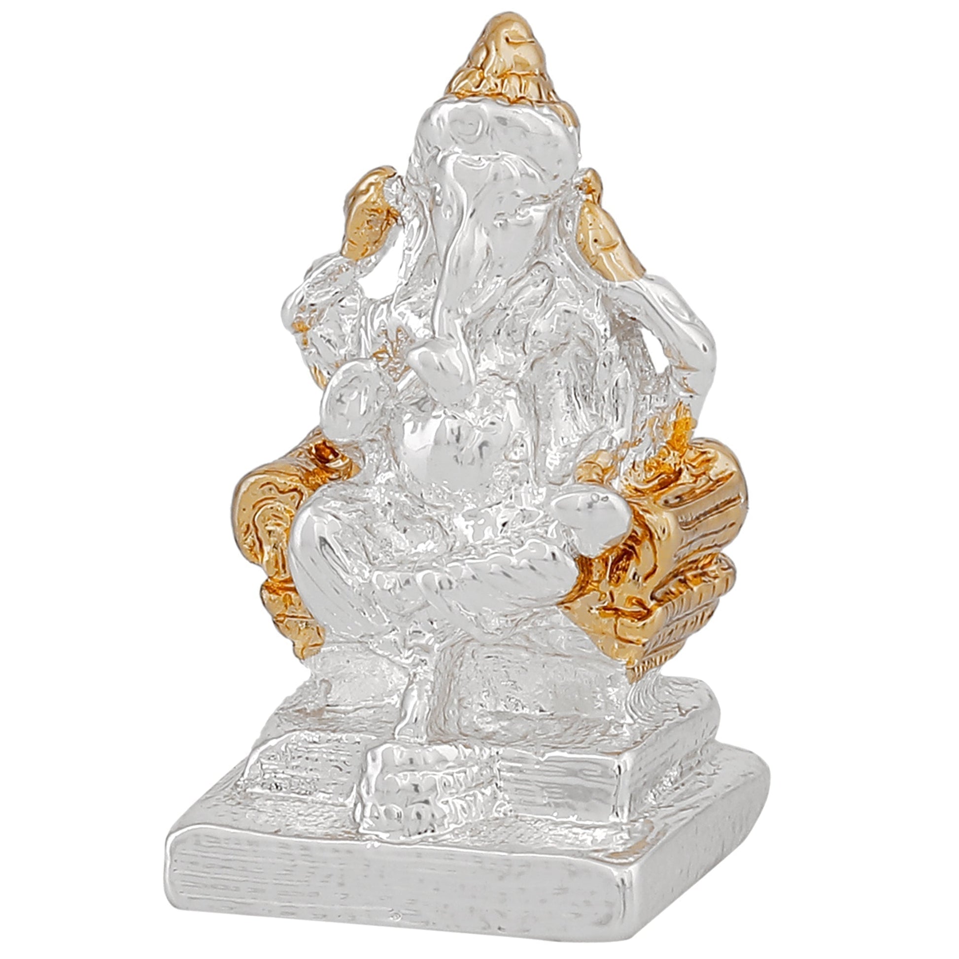 Estele Gold-Polished God of beginnings Lord Ganesha Idol for Gifts & HouseWarming/Home/Office Decors 