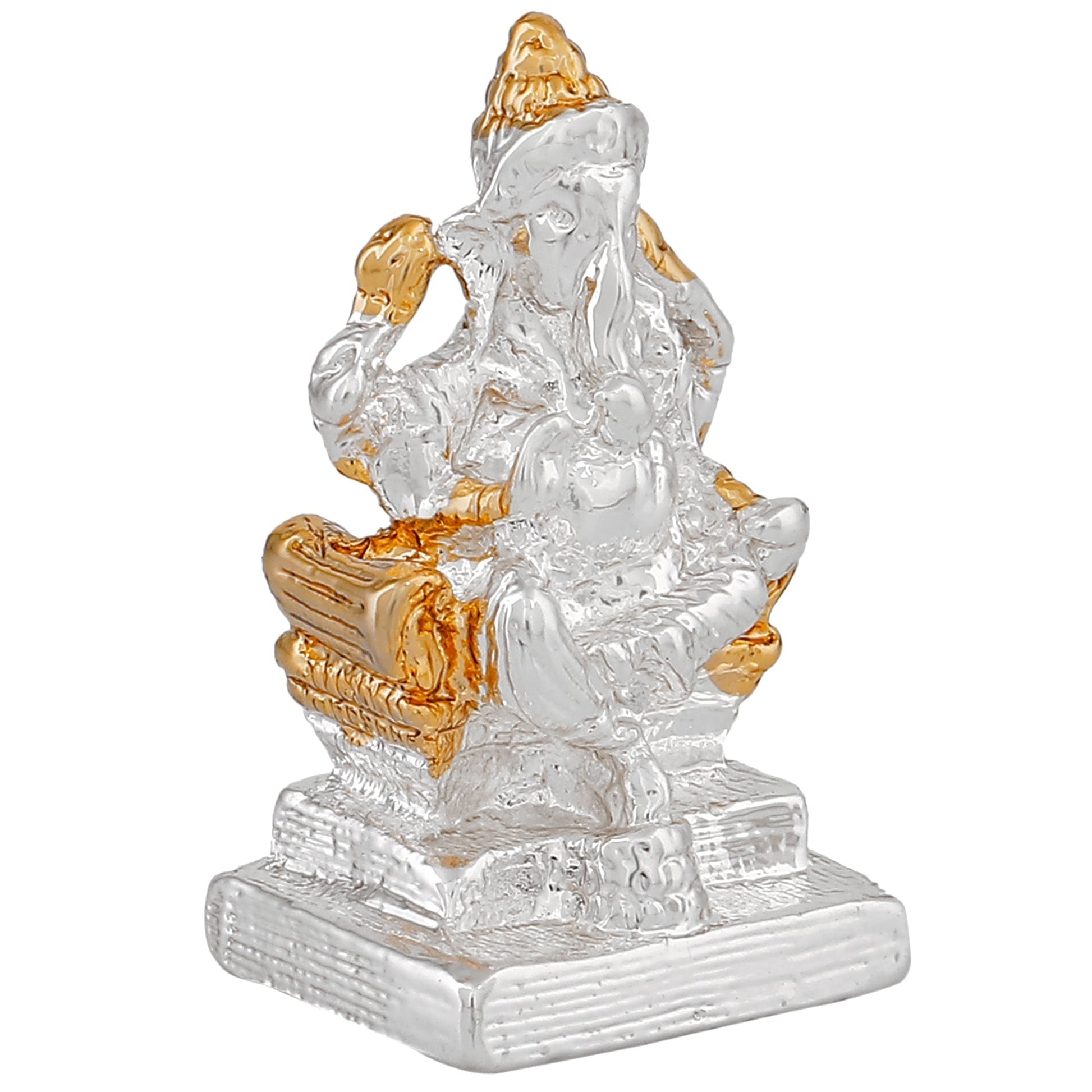 Estele Gold-Polished God of beginnings Lord Ganesha Idol for Gifts & HouseWarming/Home/Office Decors 
