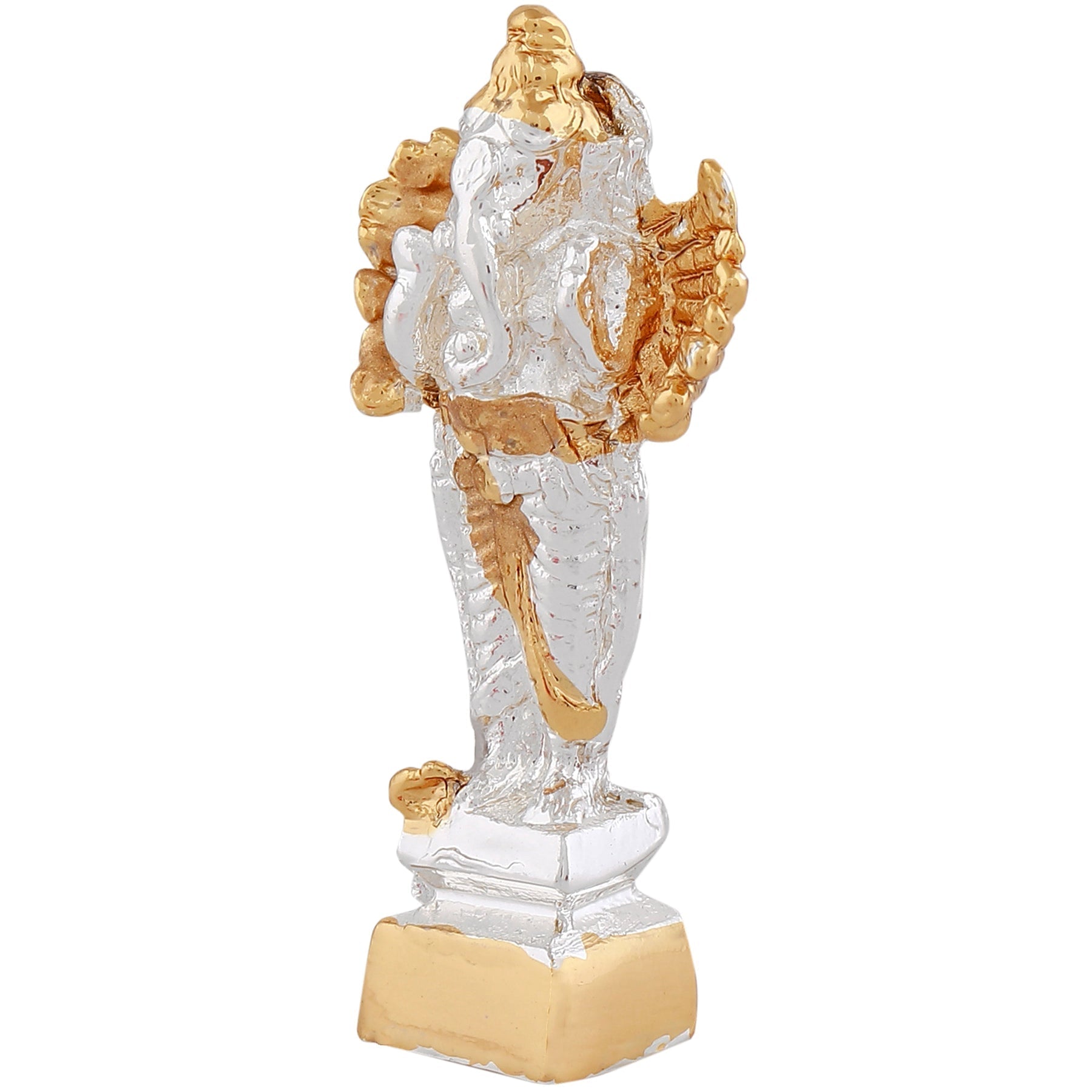 Estele Gold-Polished Spiritual Lord Standing Ganesha Idol for Gifts & HouseWarming/Home/Office Decors 