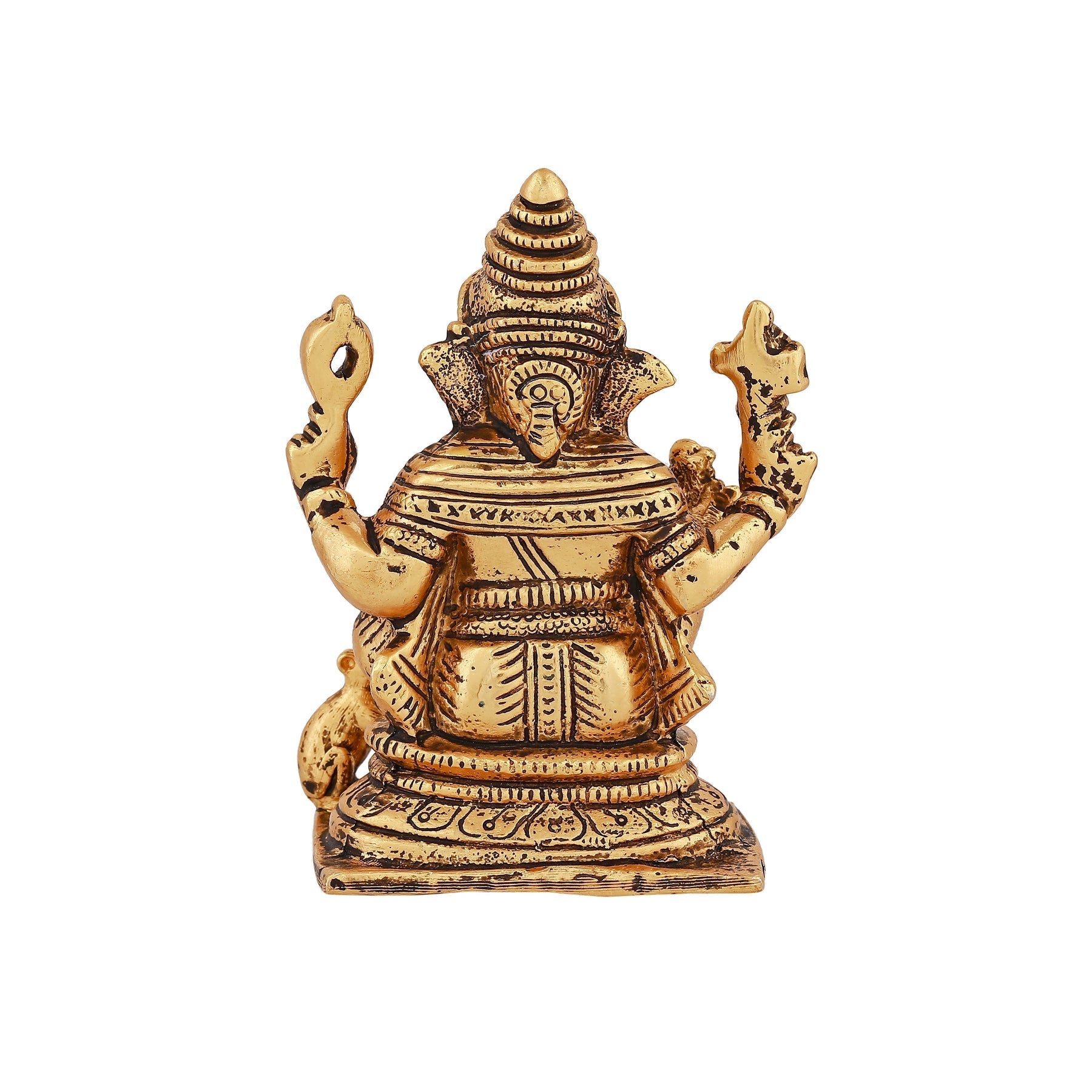 Estele Gold-Polished Spiritual Lord Ganesh Idol for Gifts & HouseWarming/Home/Office Decors 