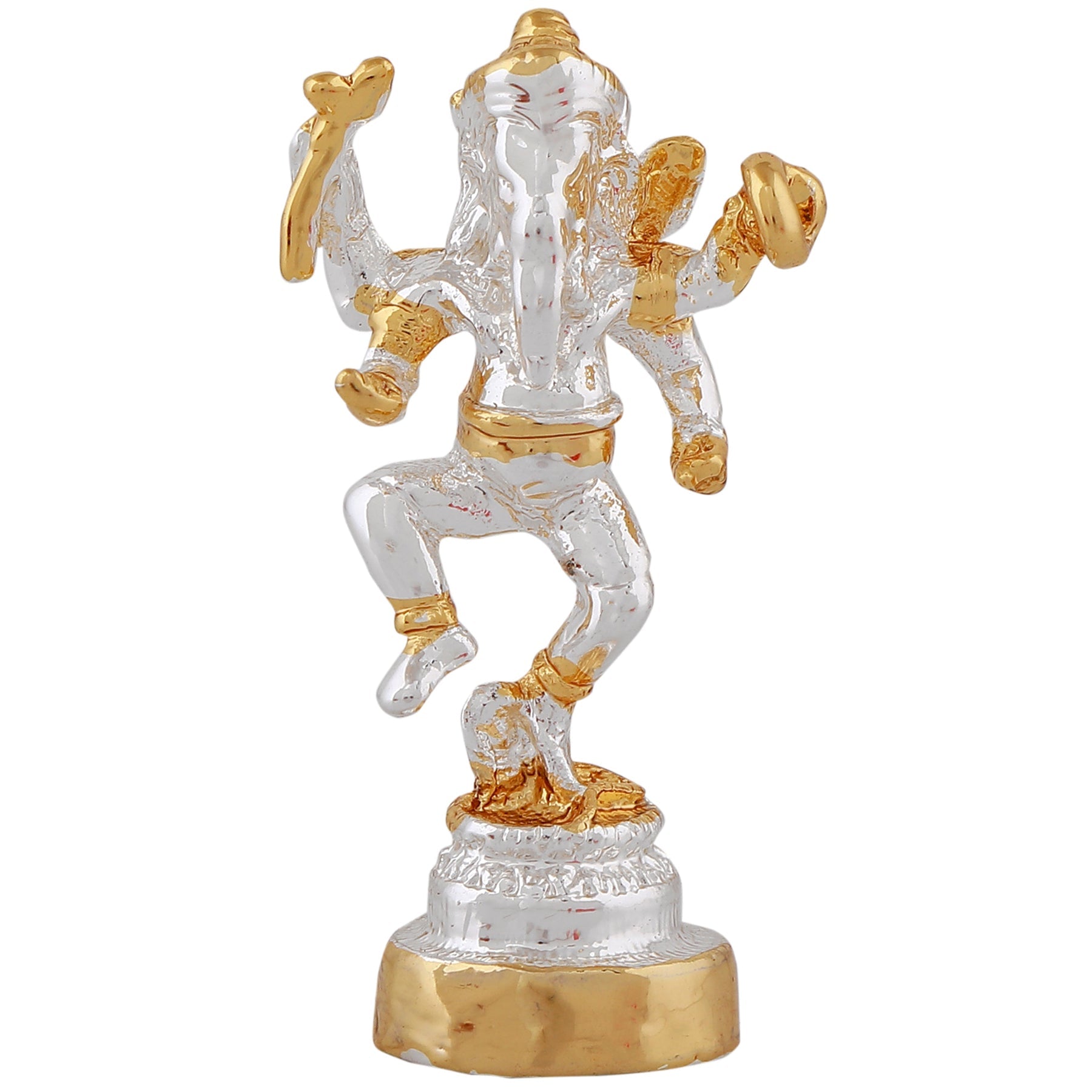 Estele Gold-Polished Spiritual Lord Ganesh Idol with standing position for Gifts & HouseWarming/Home/Office Decors Estele Accessories