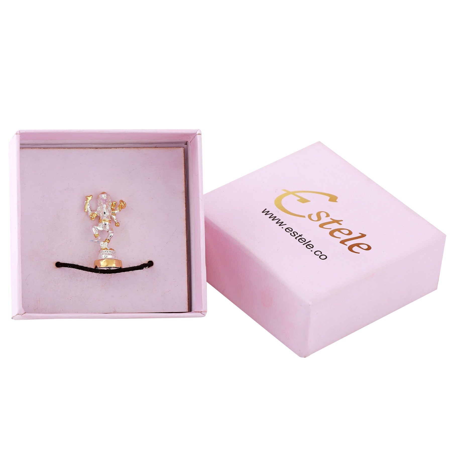 Estele Gold-Polished Spiritual Lord Ganesh Idol with standing position for Gifts & HouseWarming/Home/Office Decors Estele Accessories
