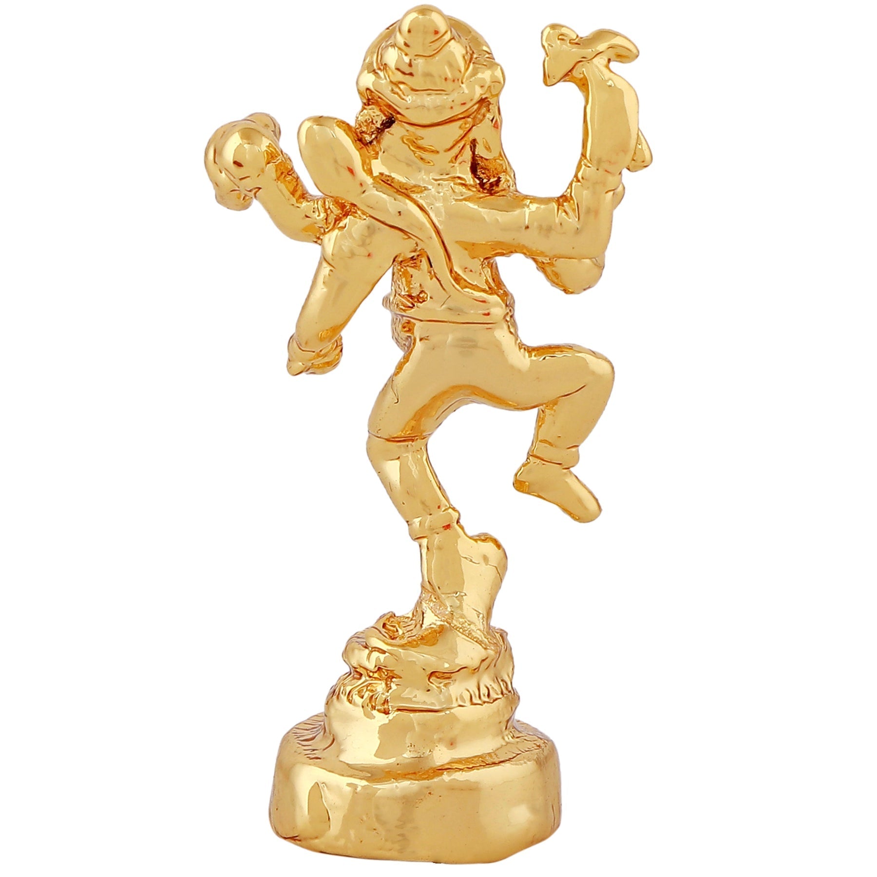 Estele Gold-Polished God of beginnings Lord Ganesha Idol with stand on one leg for Home/Office Decors 
