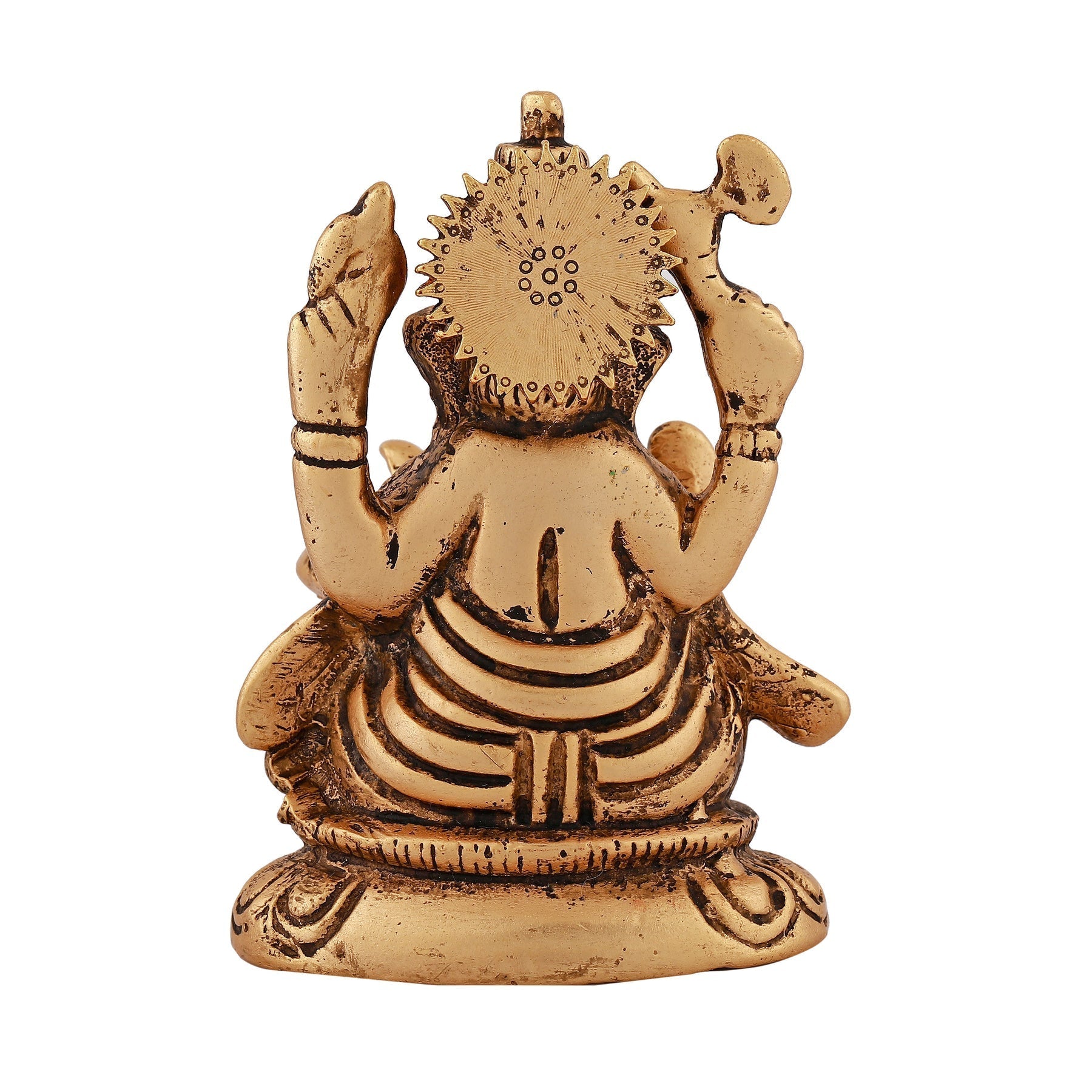 Estele Gold-Polished Spiritual Sharp Lord Ganesha Idol for Gifts & HouseWarming/Home/Office Decors 