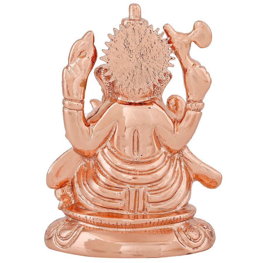 Estele Pink/Rose Gold-Polished Spiritual Ganesha Idol for Poja/Car decor 