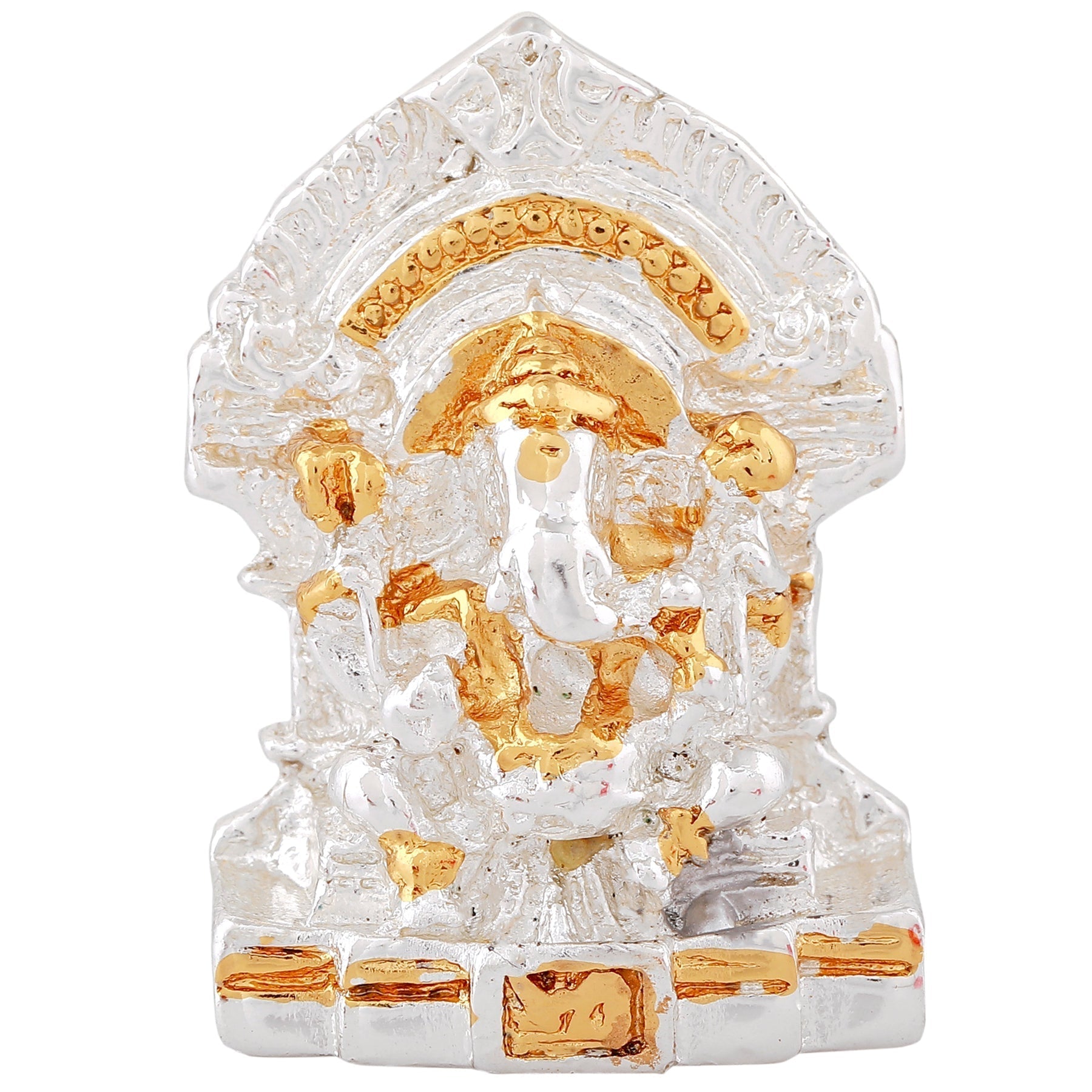 Estele Gold-Polished Religious Lord Ganesha Idol for Gifts & HouseWarming/Home/Office Decors 