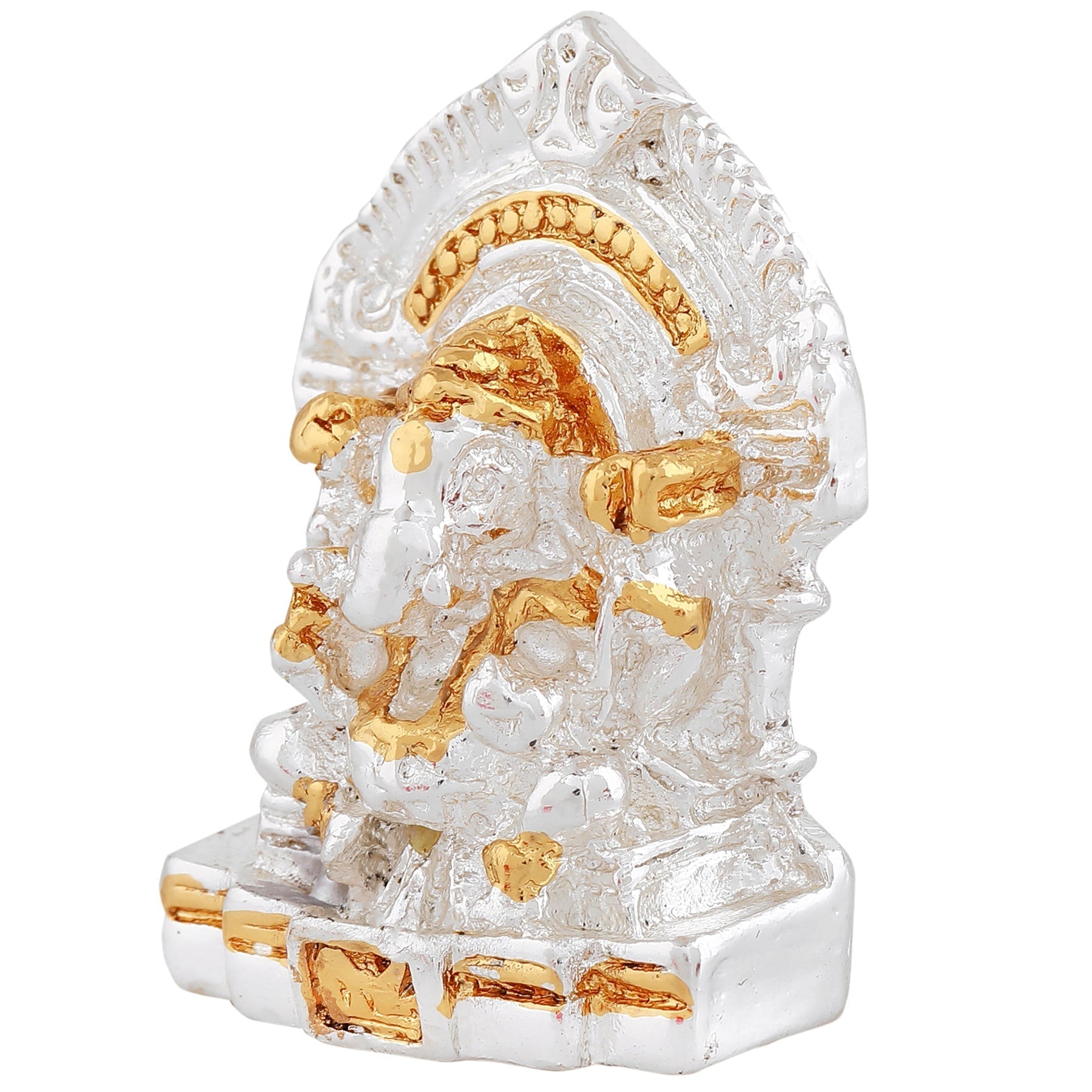 Estele Gold-Polished Religious Lord Ganesha Idol for Gifts & HouseWarming/Home/Office Decors 