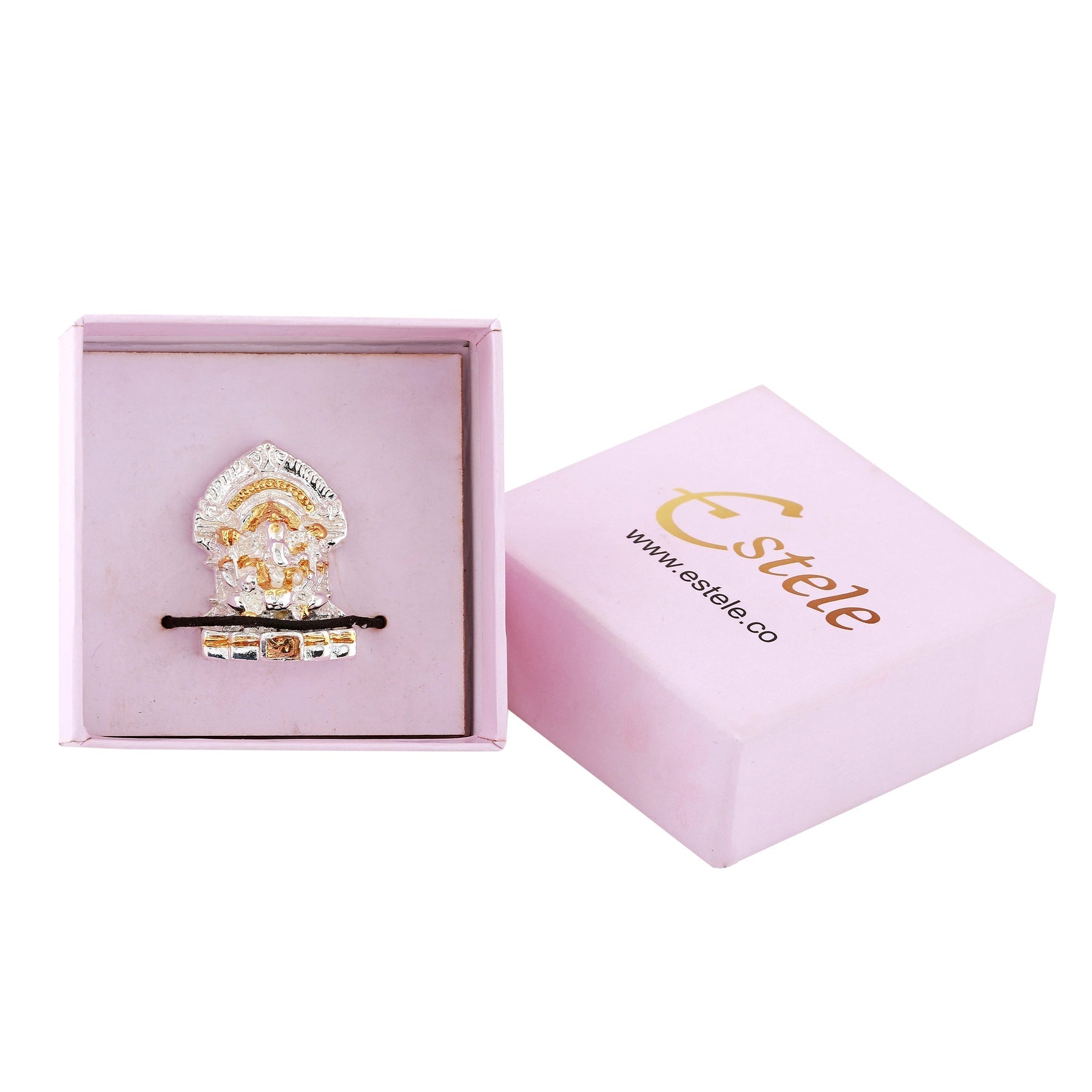 Estele Gold-Polished Religious Lord Ganesha Idol for Gifts & HouseWarming/Home/Office Decors 