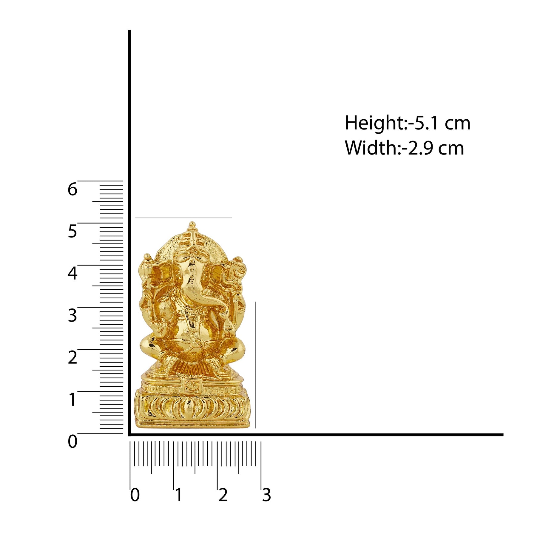 Estele Gold-Polished Spiritual Lord Ganesha Idol for Gifts & HouseWarming/Home/Office Decors 