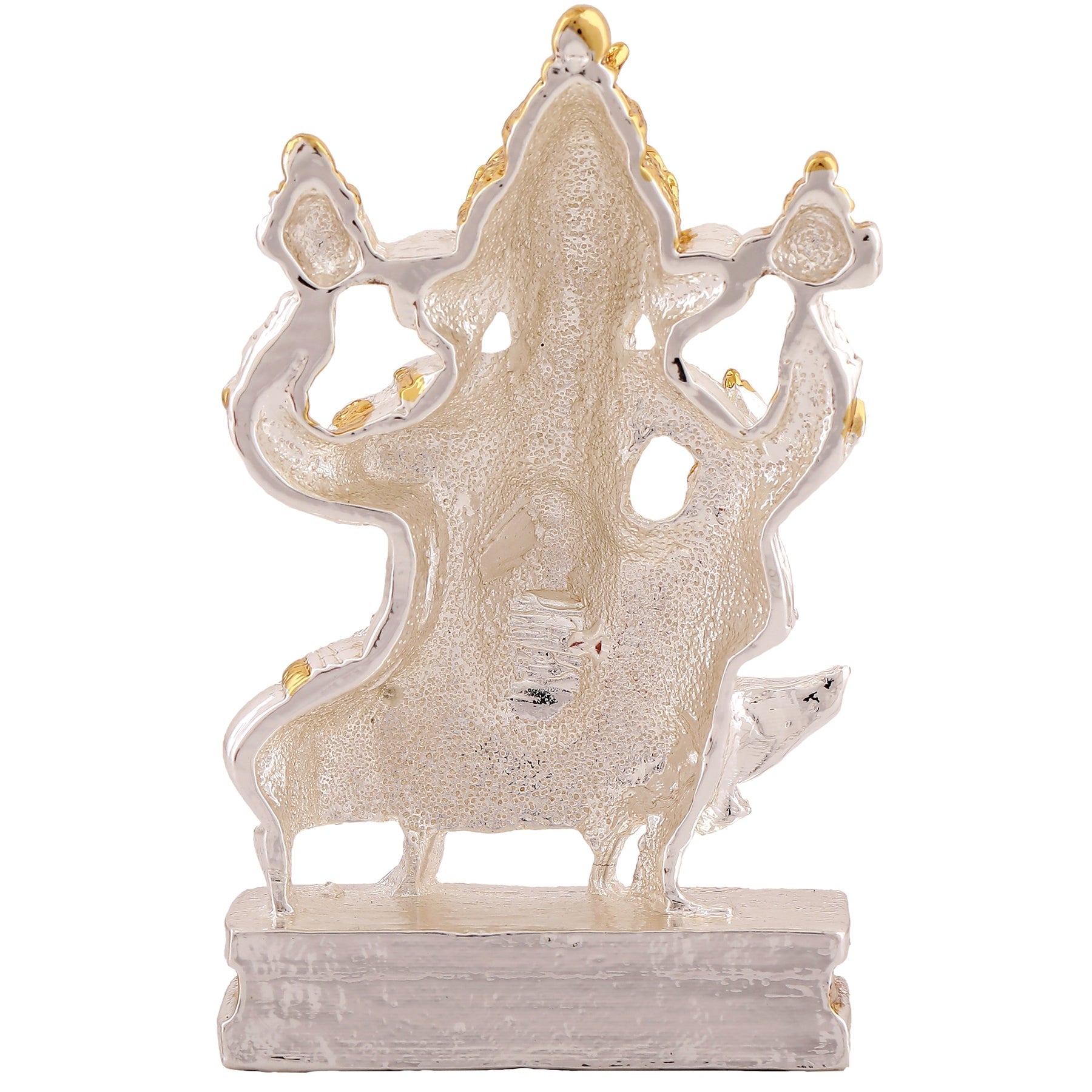 Estele Gold-Polished Spiritual Mooshak Lord Ganesha Idol for Gifts & HouseWarming/Home/Office Decors 