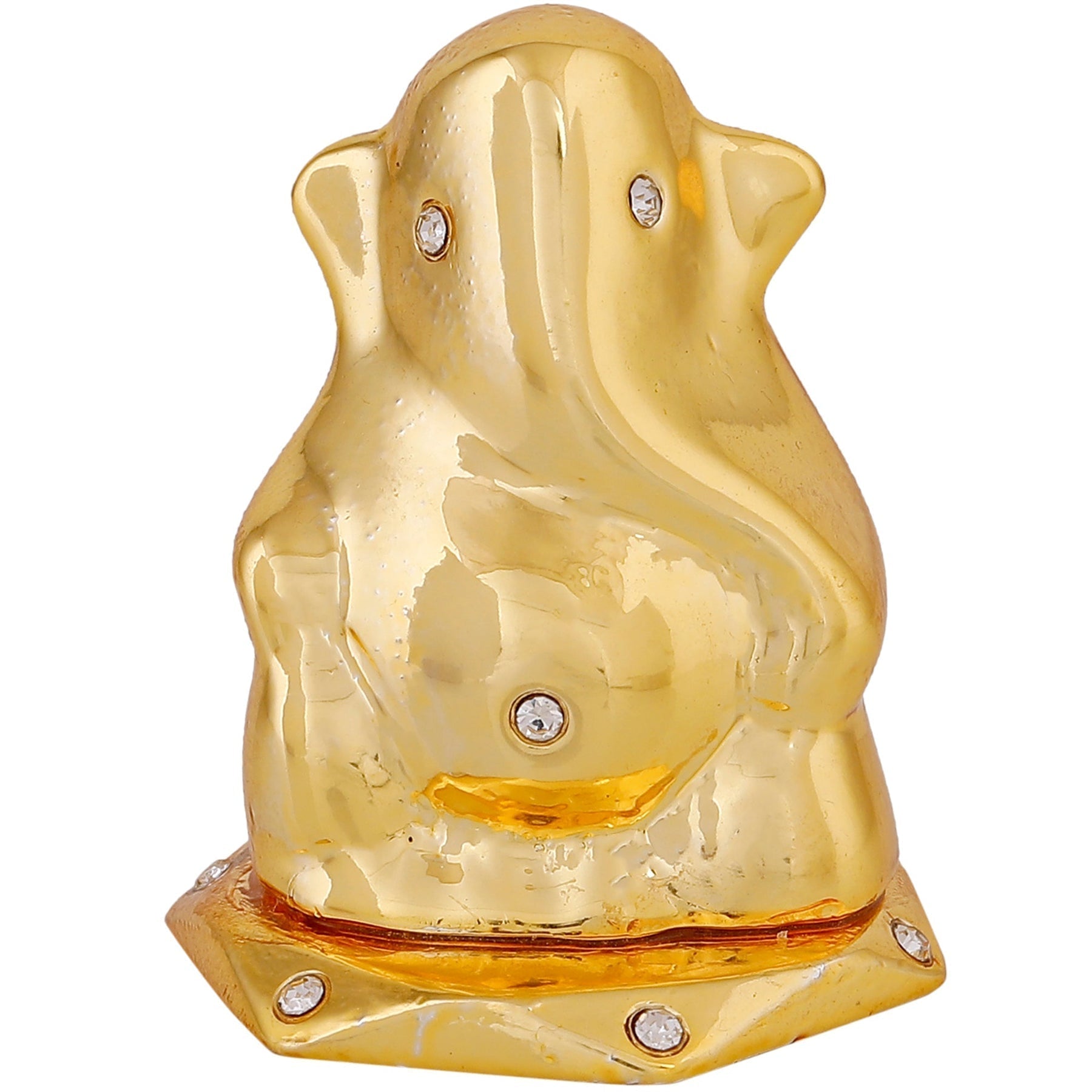 Estele Gold-Polished God of beginnings Lord Ganesha Idol for Home/Office Decors 