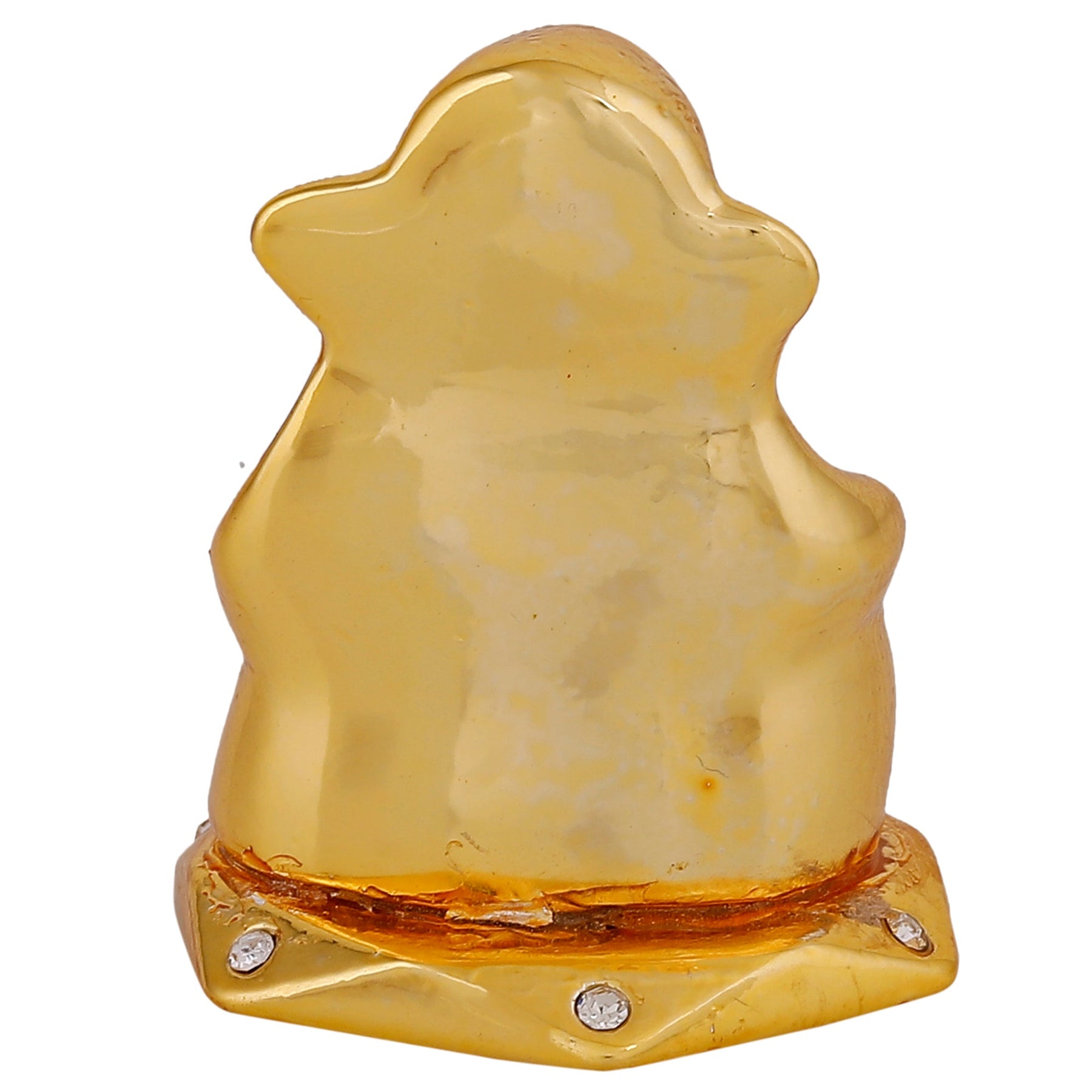 Estele Gold-Polished God of beginnings Lord Ganesha Idol for Home/Office Decors 