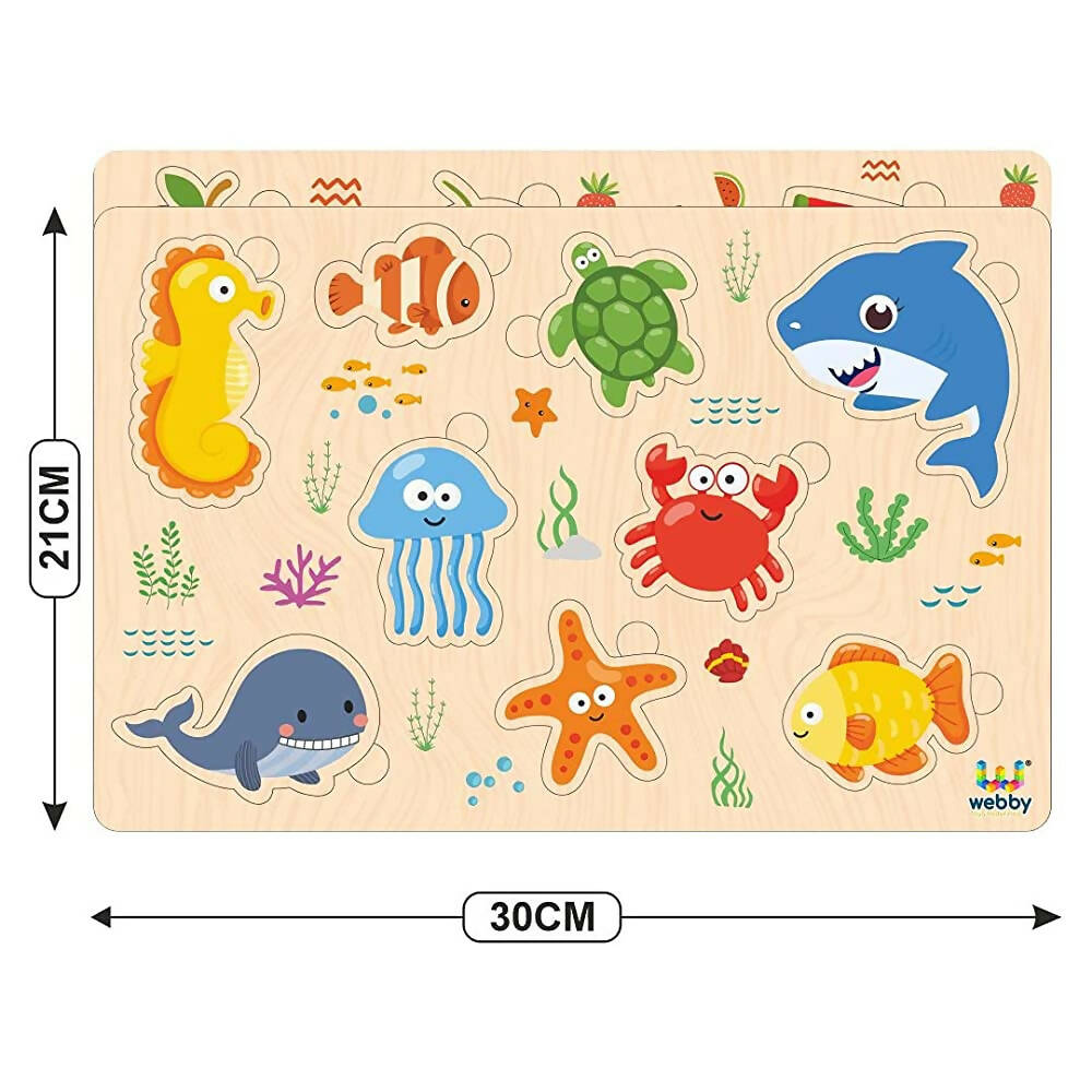 Webby Wooden Educational Puzzle for Preschool Kids- Set of 6  Grab2Buy Webby Grab2Buy