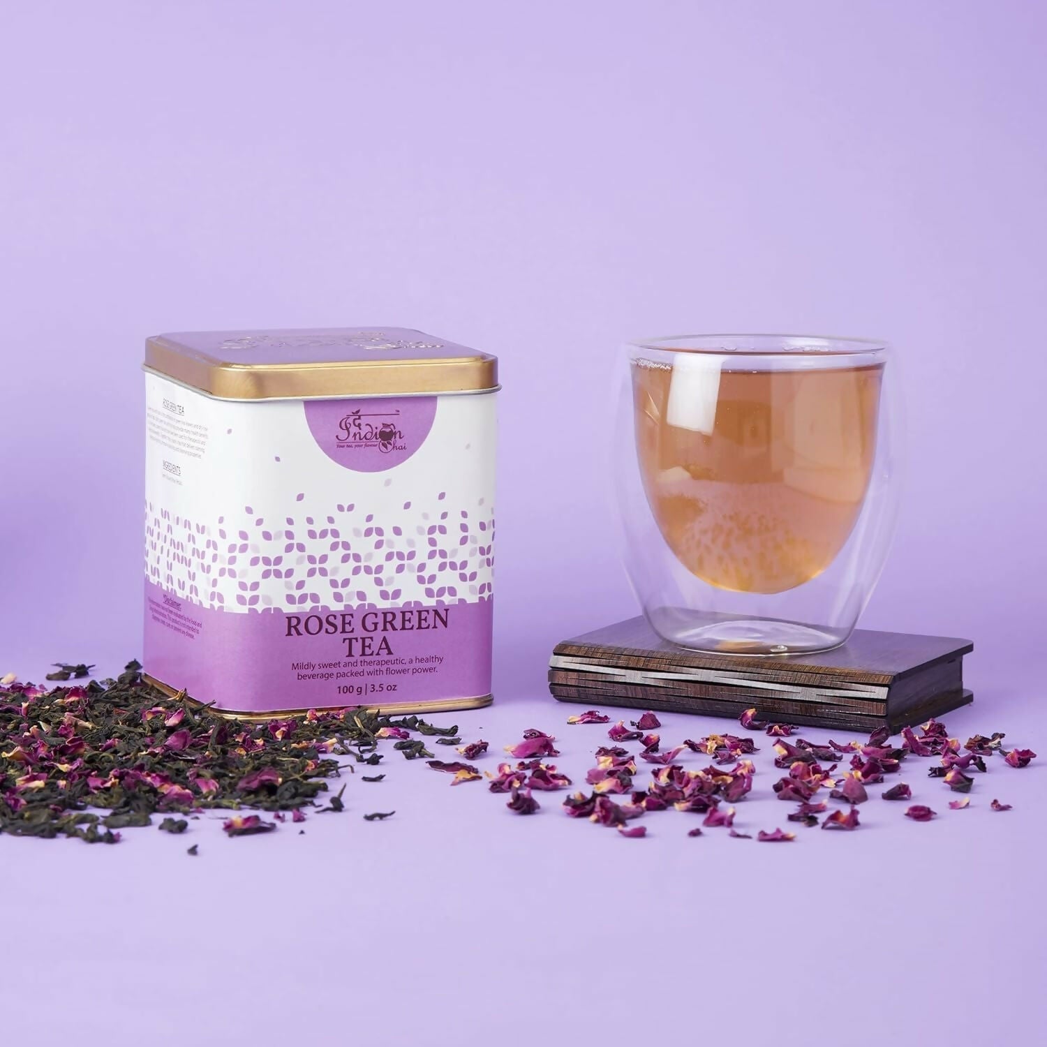 The Indian Chai - Rose Green Tea 