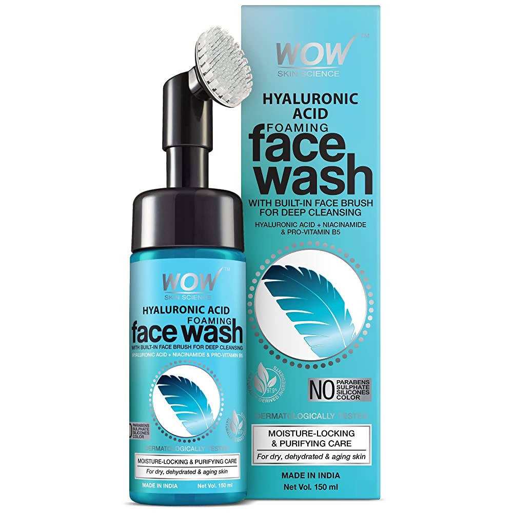 Wow Skin Science Hyaluronic Acid Foaming Face Wash With Built-In Brush  Grab2Buy Wow Skin Science Grab2Buy