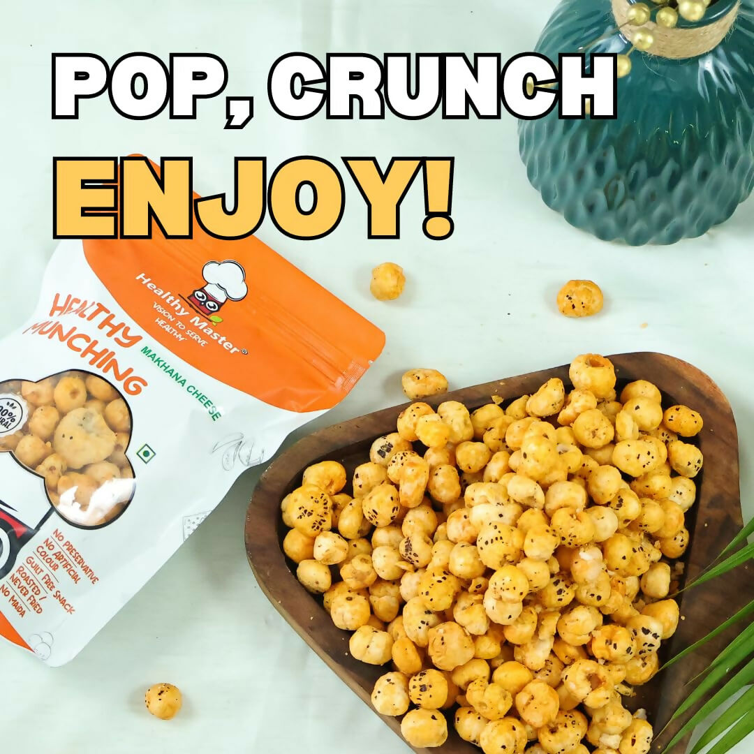 Healthy Master Crispy Makhana – Cheese Flavour Roasted Fox Nuts Snack 