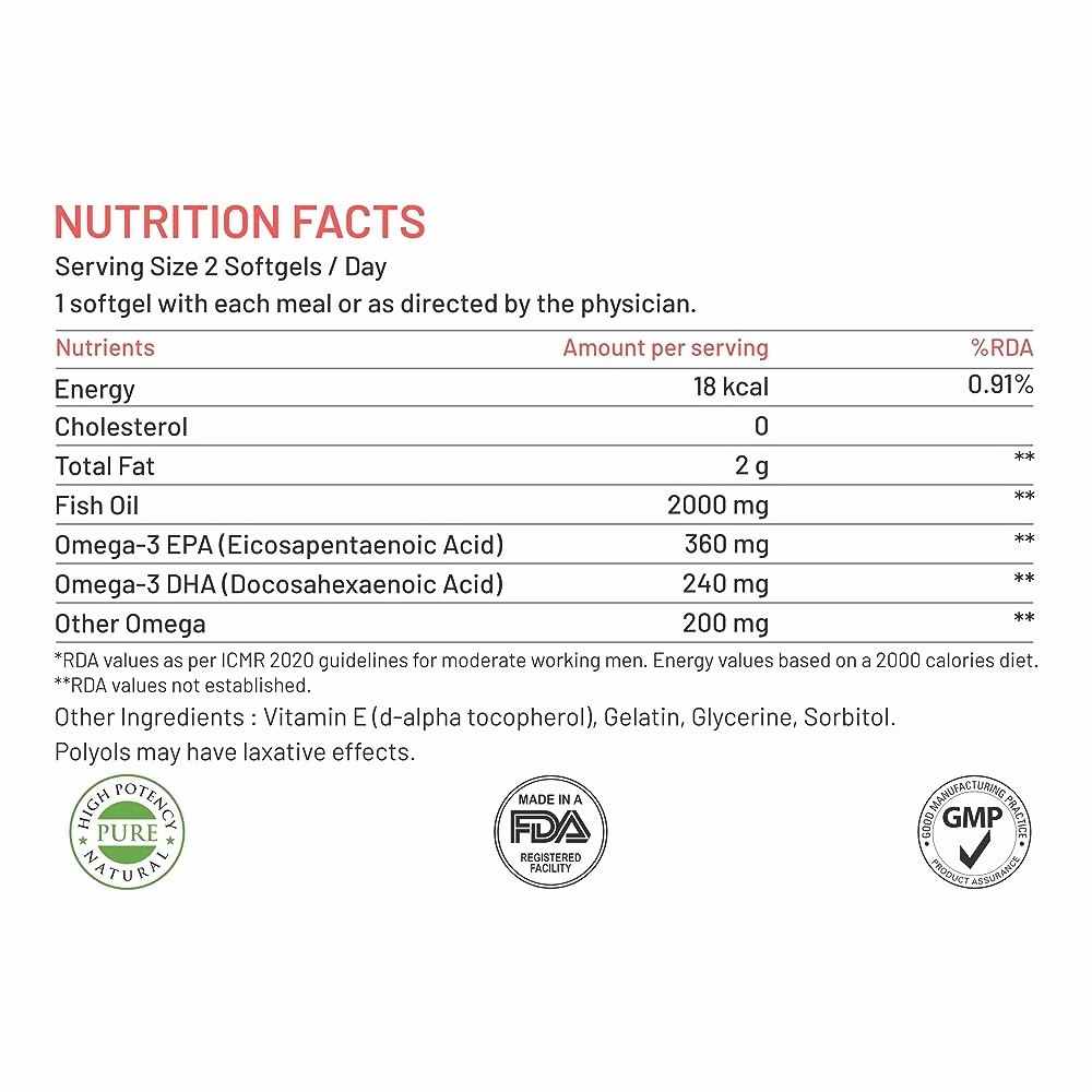 Bliss Welness Fish Oil Softgel Capsules - Grab2buy