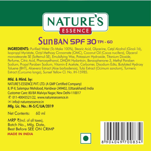 Nature's Essence Sun Ban Lotion SPF 30 