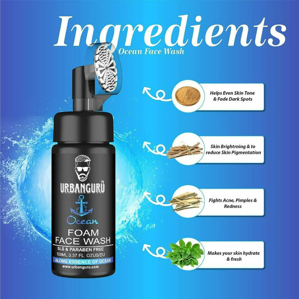 Urbanguru Refreshing Ocean Foam Face Wash  Grab2Buy Urbanguru Grab2Buy