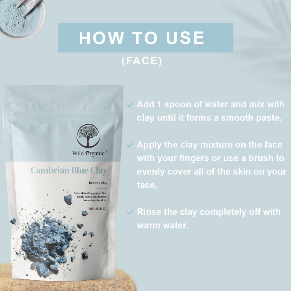 Wild Organic Cambrian Blue Healing Clay Powder  Grab2Buy Wild Organic Grab2Buy