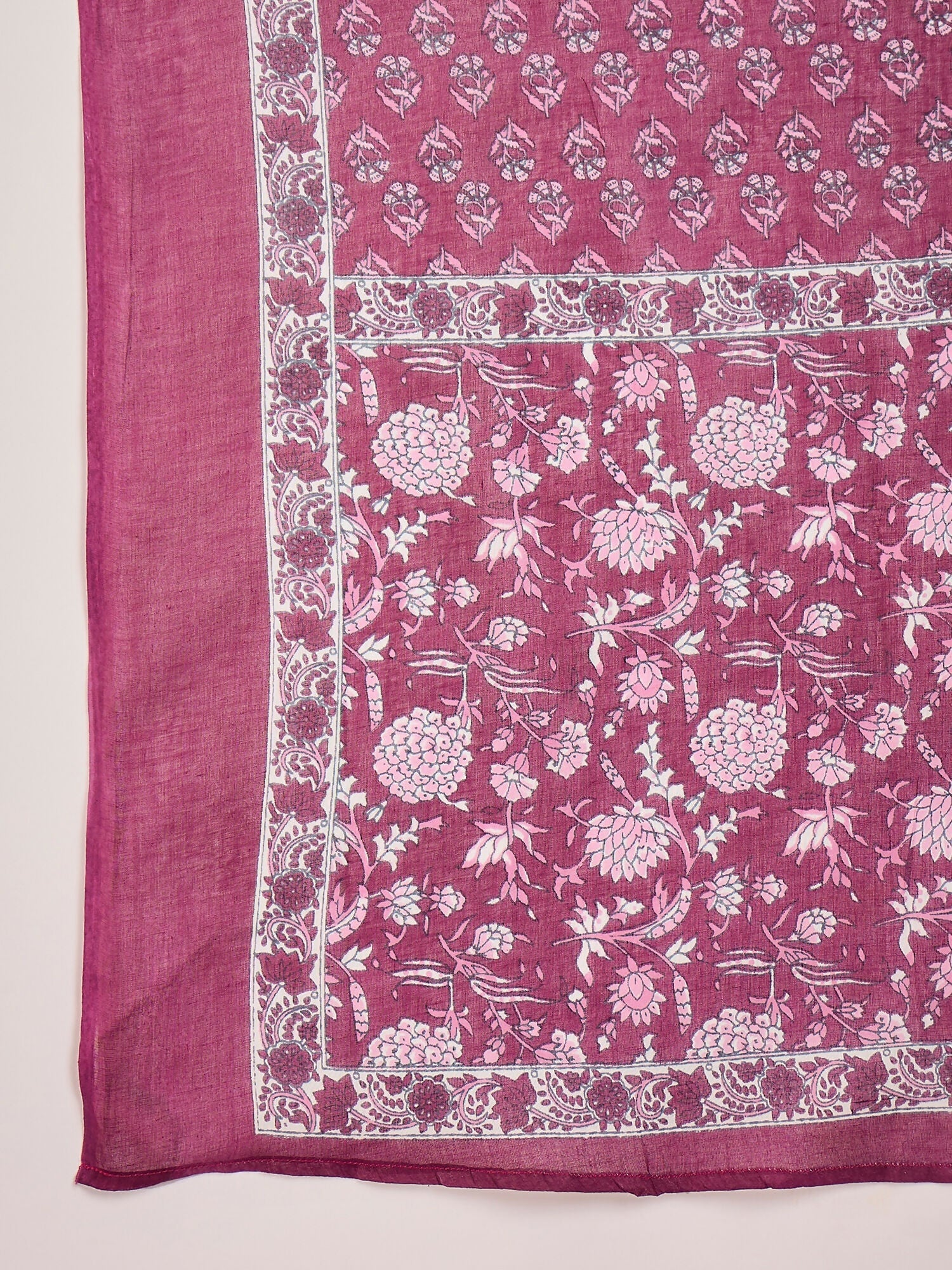 Joban Fashion Printed Purple Pure Cotton Kurta Set