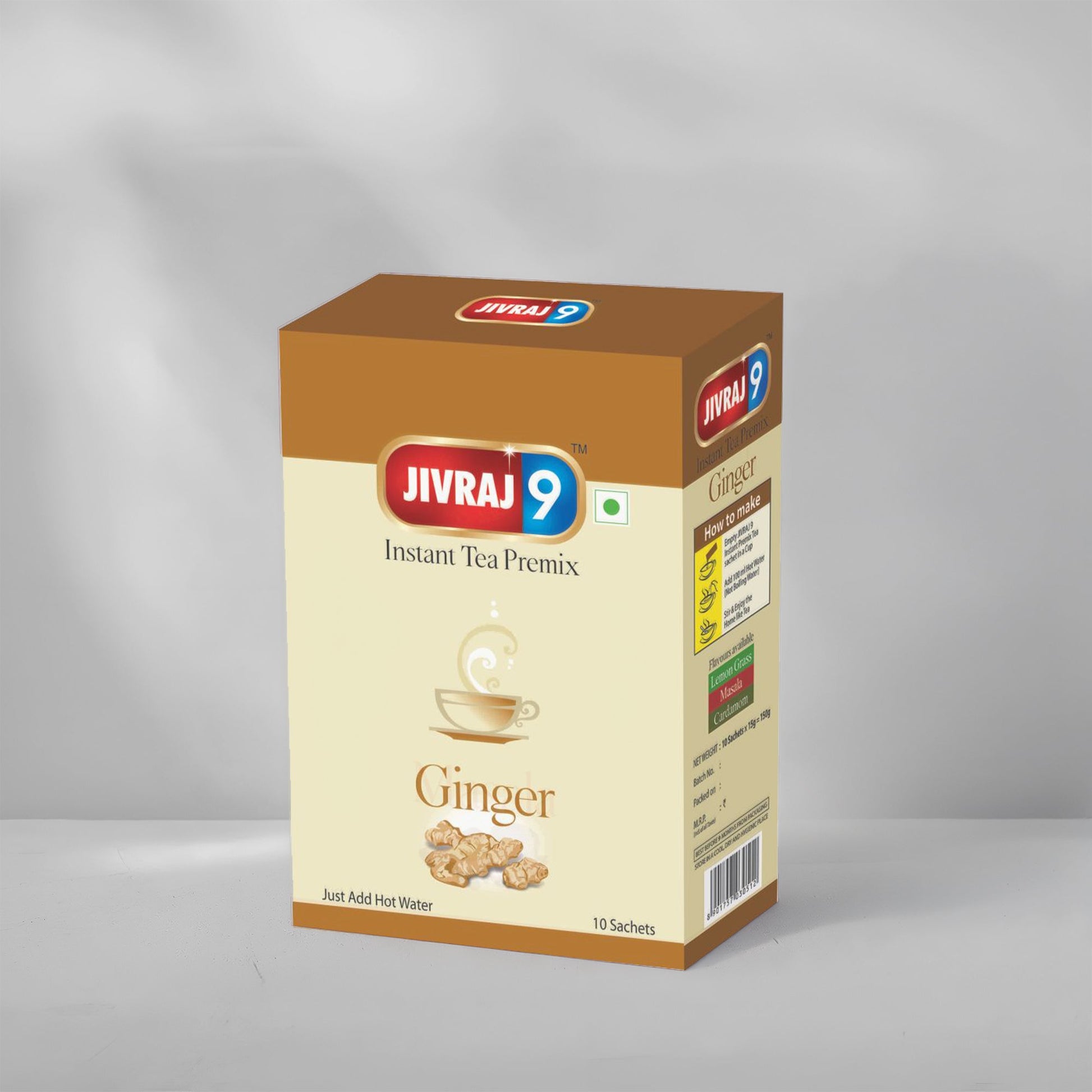 jivraj9 Tea Ginger Premix Tea Box