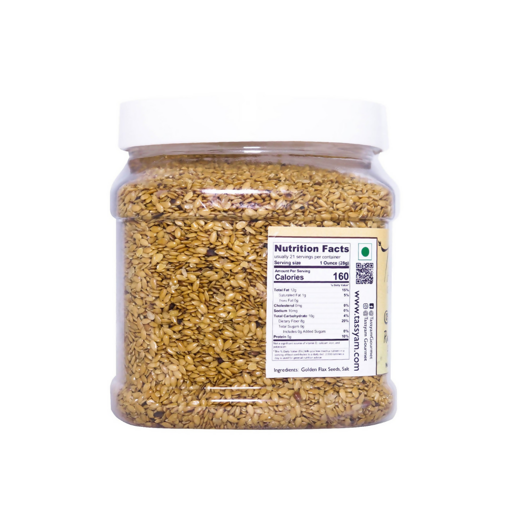 Tassyam Organics Roasted Salted Golden Flax Seed