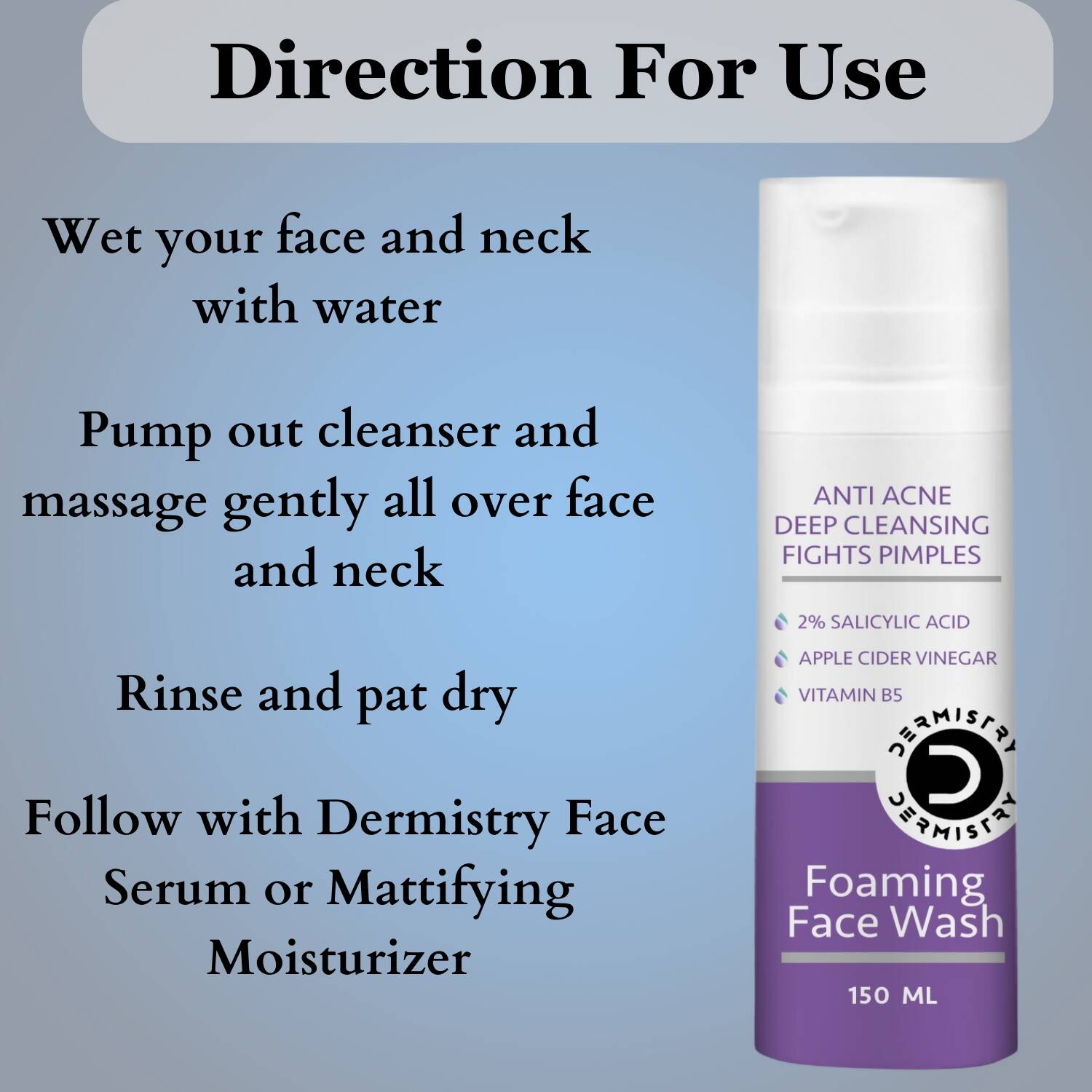 Dermistry Salicylic Acid Body Wash & Anti Acne Foaming Face Wash 