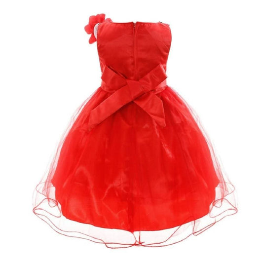 Asmaani Baby Girl's Black & Red Colour Satin A-Line Maxi Full Length Dress (AS-DRESS_22082) - Grab2buy
