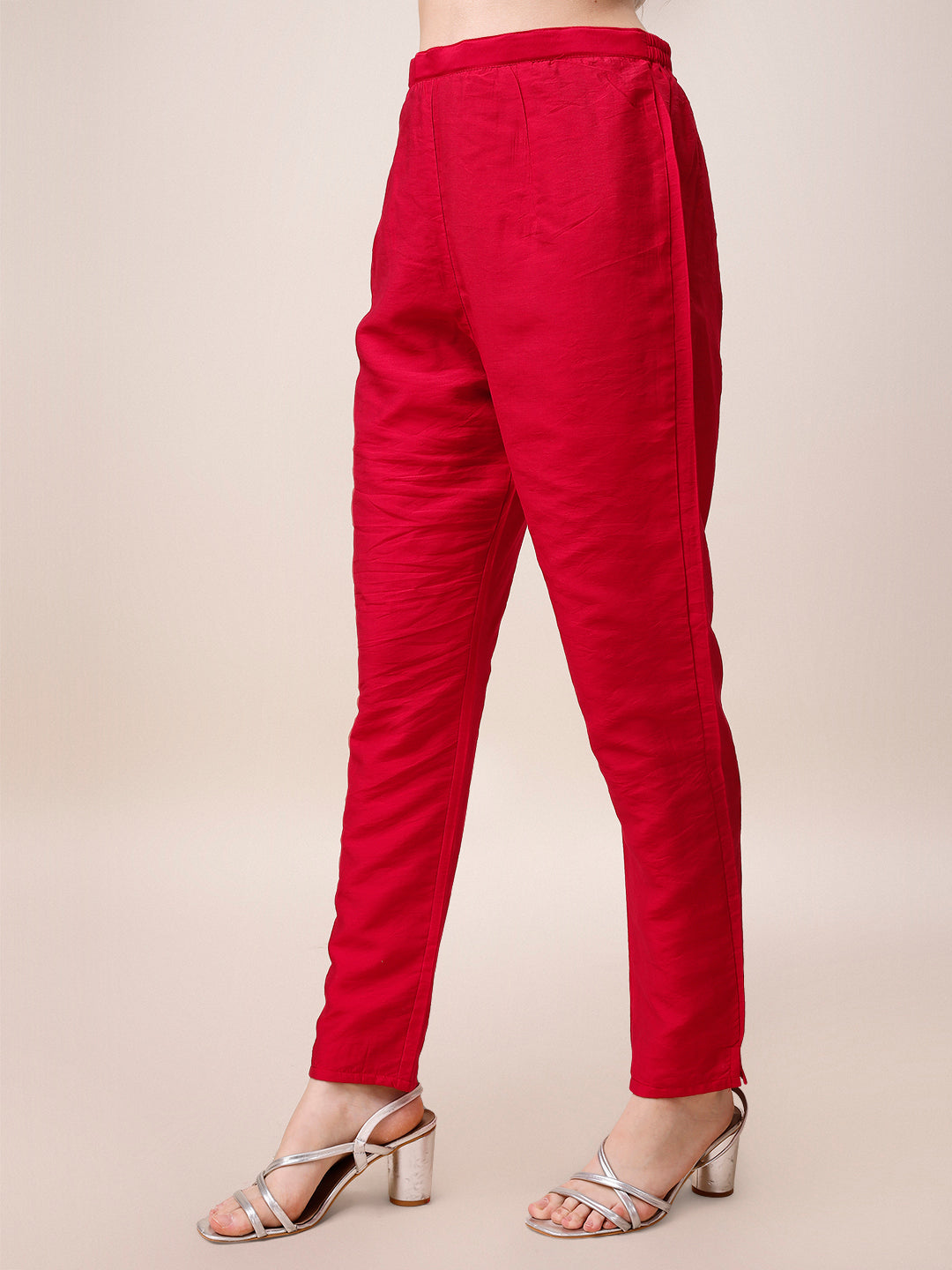 Hand Embroidered Kurta With Pant And Dupatta Set, Multicolor - Hiral Fashion