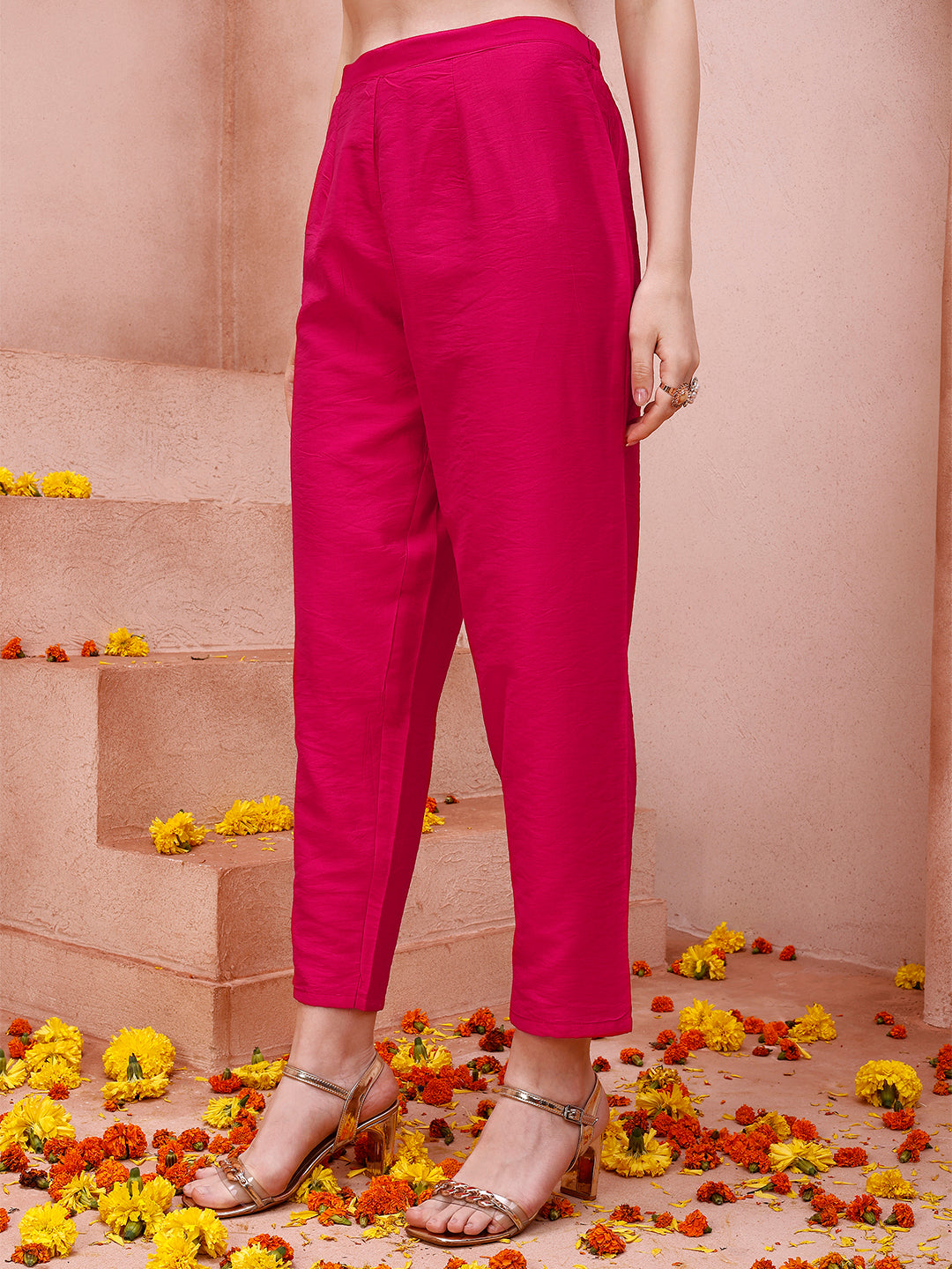 Embroidered Kurta With Pant And Dupatta Set, Multicolor - Hiral Fashion