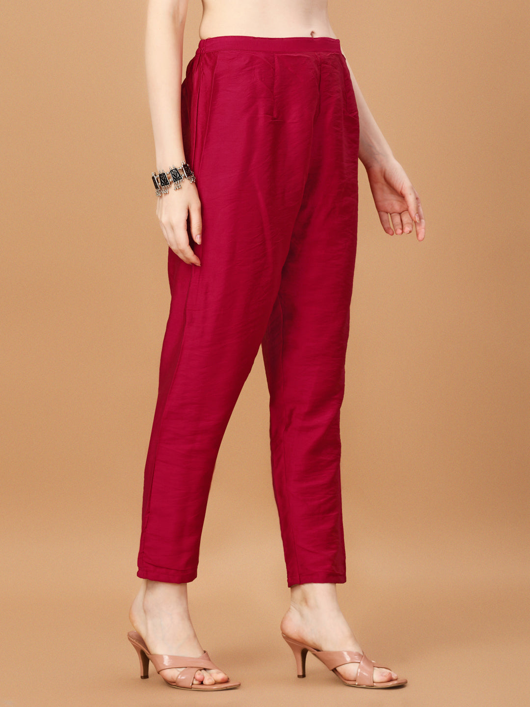 Embroidered Kurta With Pant And Embroidered Dupatta Set, Multicolor - Hiral Fashion