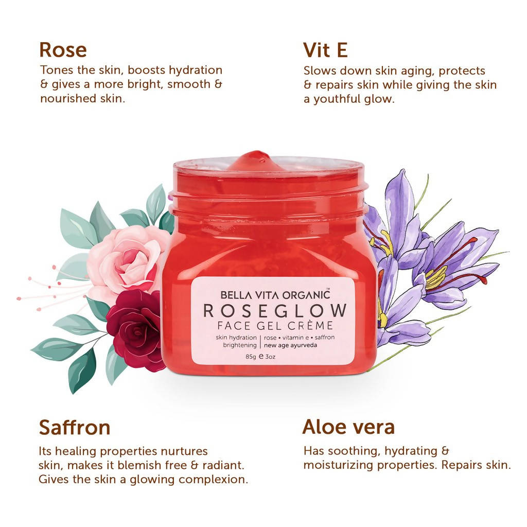Bella Vita Organic Rose Glow Face Gel Creme