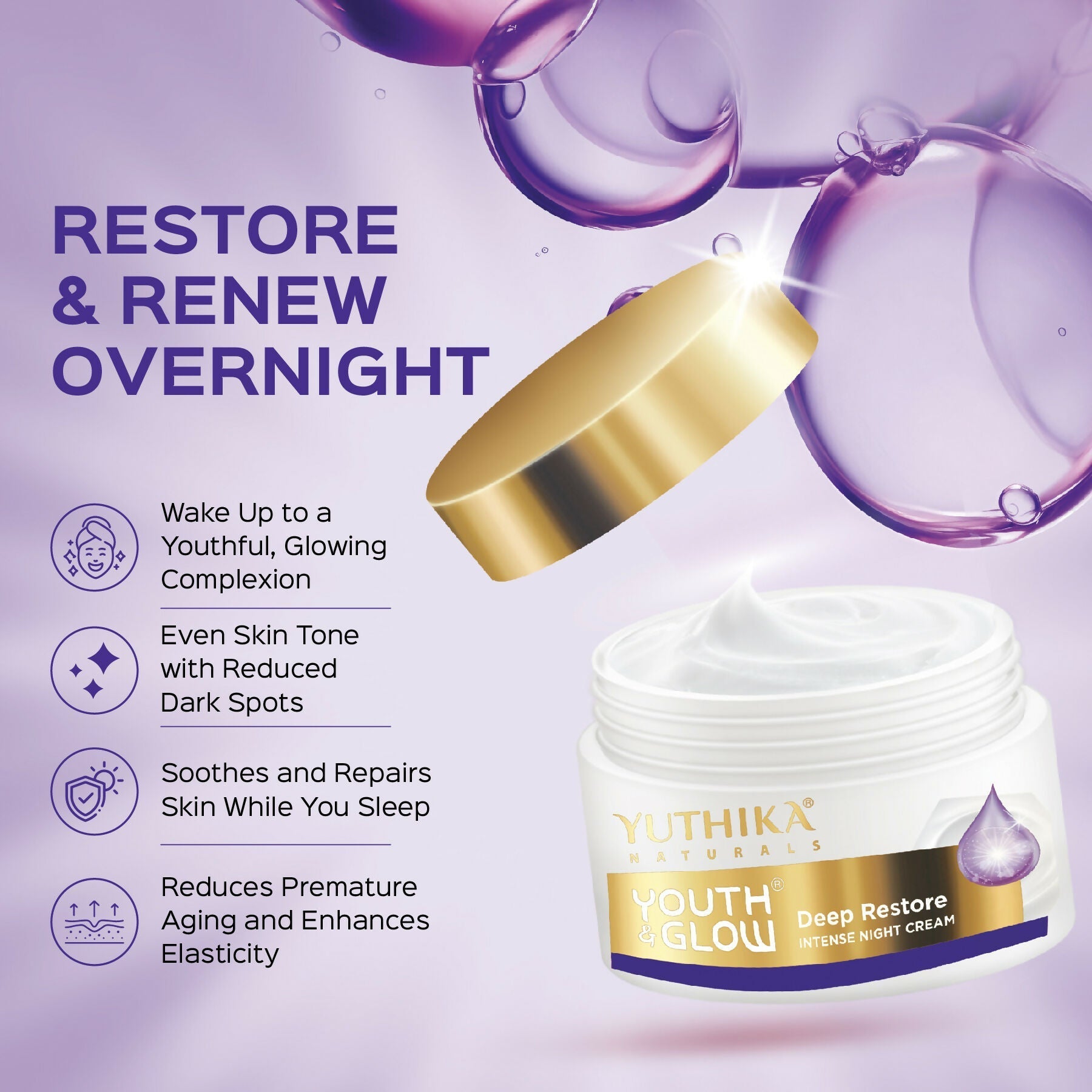 Yuthika Youth & Glow Deep Restore Night Cream For Women  Grab2Buy Yuthika Grab2Buy
